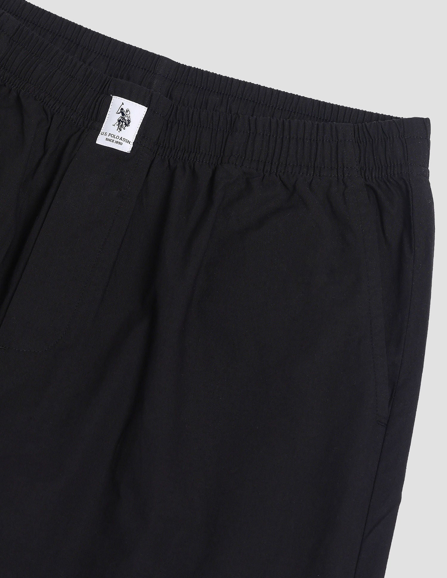 Mid Rise Solid OELP6 Lounge Track Pants - Pack Of 1 Black - U.S. POLO ASSN. | Large