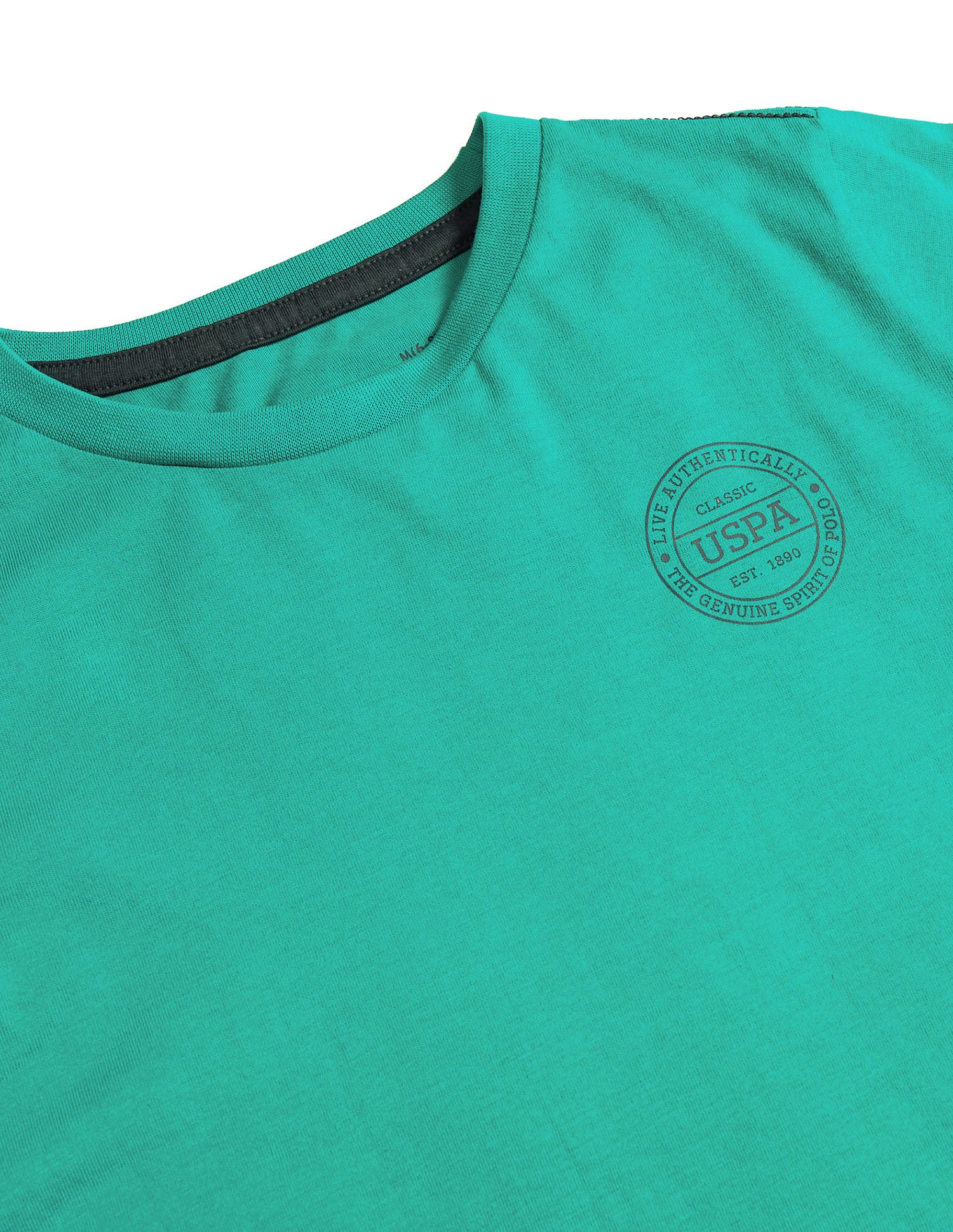 Ribbed Neck Cotton IKEA Lounge T-Shirt - Pack Of 1 Teal - U.S. POLO ASSN. | Large