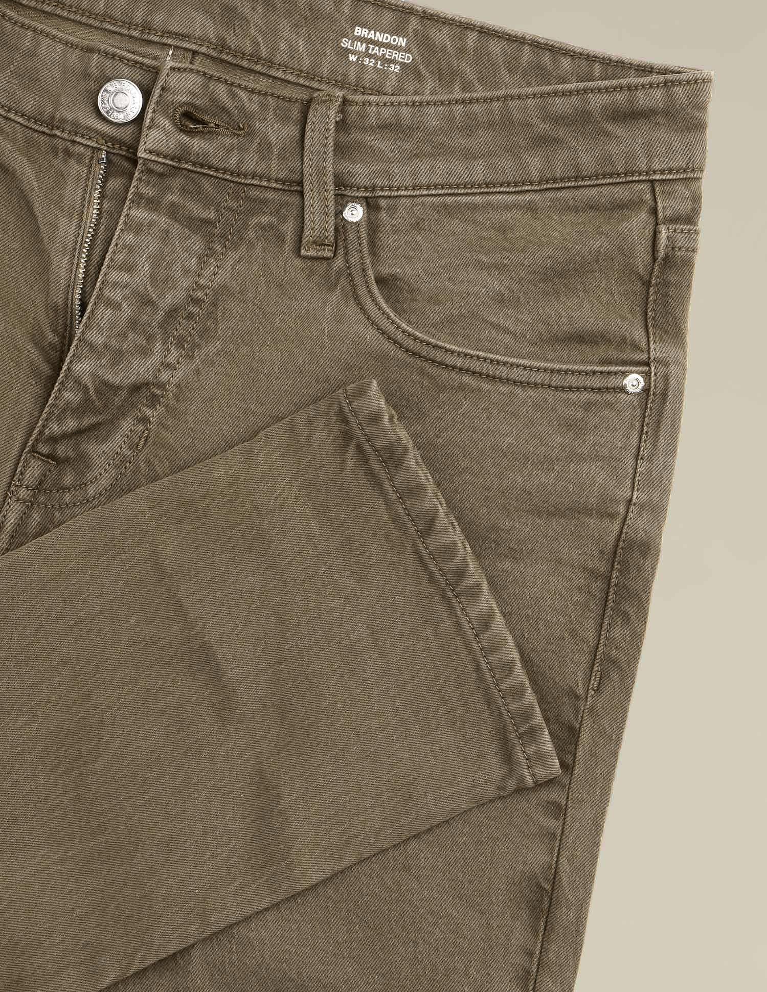 Brandon Slim Tapered Fit Brown Jeans Brown - U.S. POLO ASSN. | Large