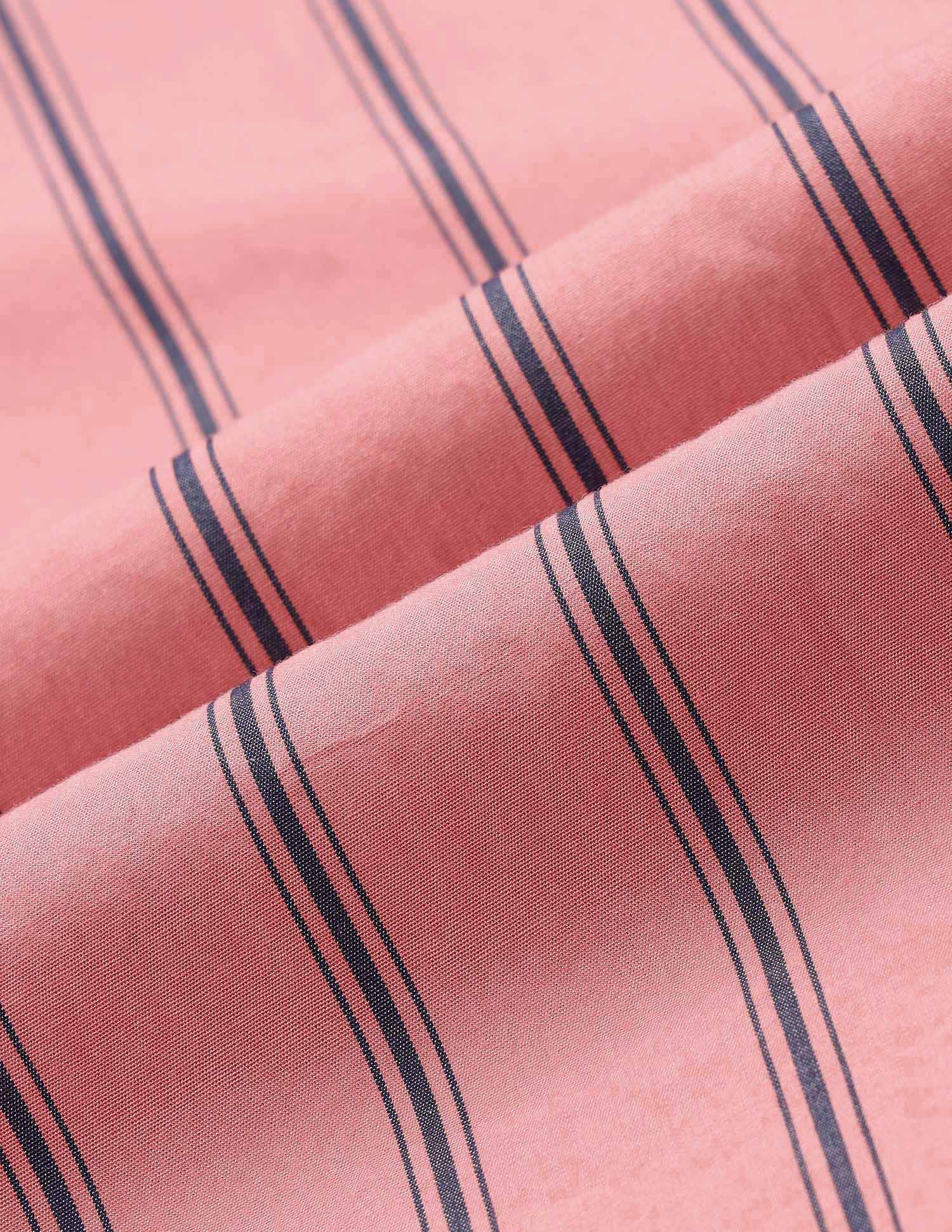 Poplin Vertical Striped Shirt Dark Pink - U.S. Polo Assn. India | Large