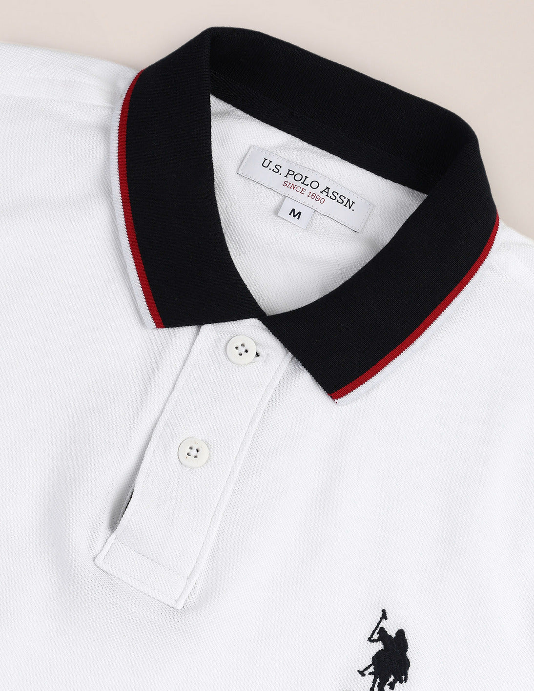 Slim Fit Short Sleeve Polo Shirt White - U.S. POLO ASSN. | Large