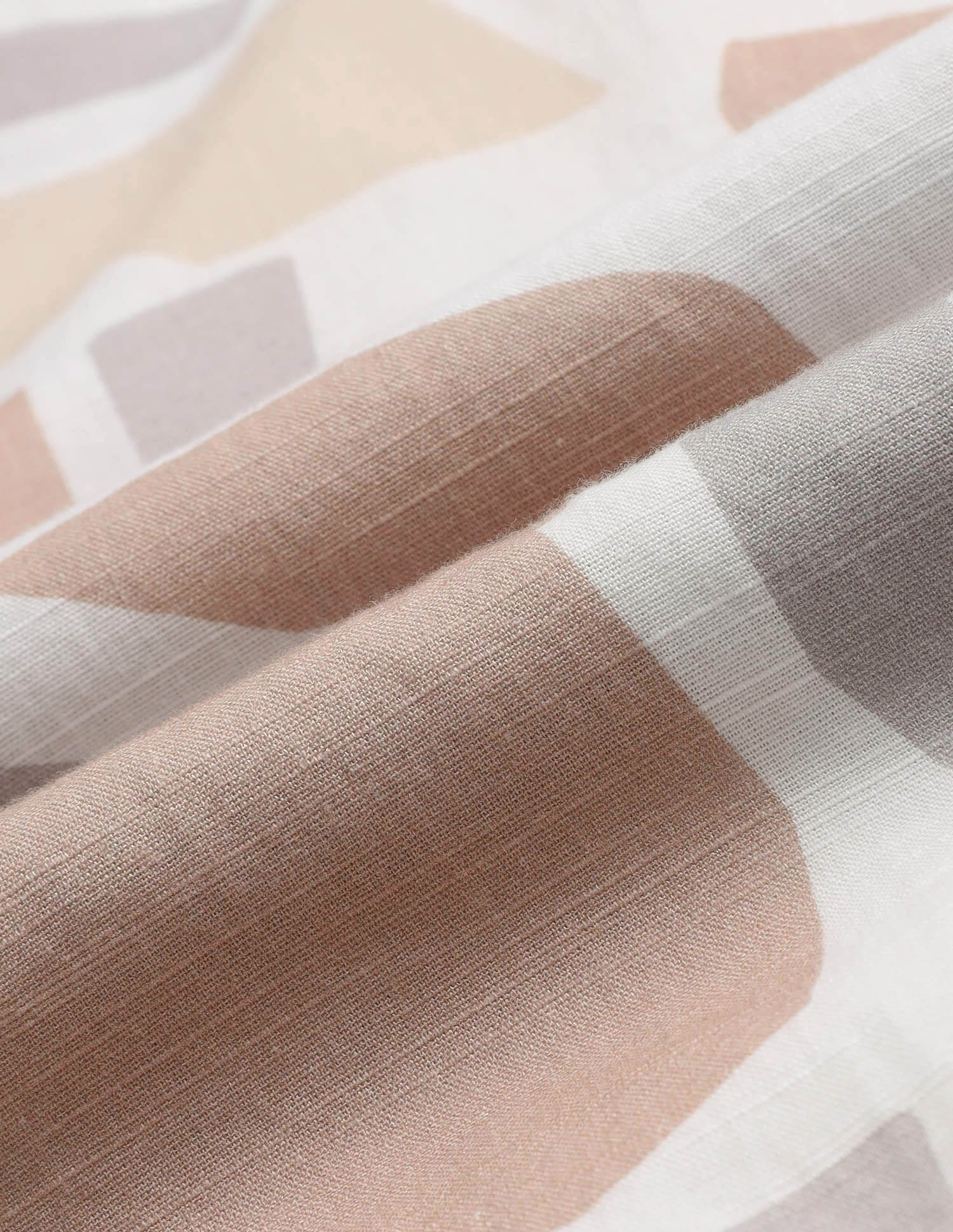 Geometric Printed Pure Cotton Shirt Beige - U.S. POLO ASSN. | Large