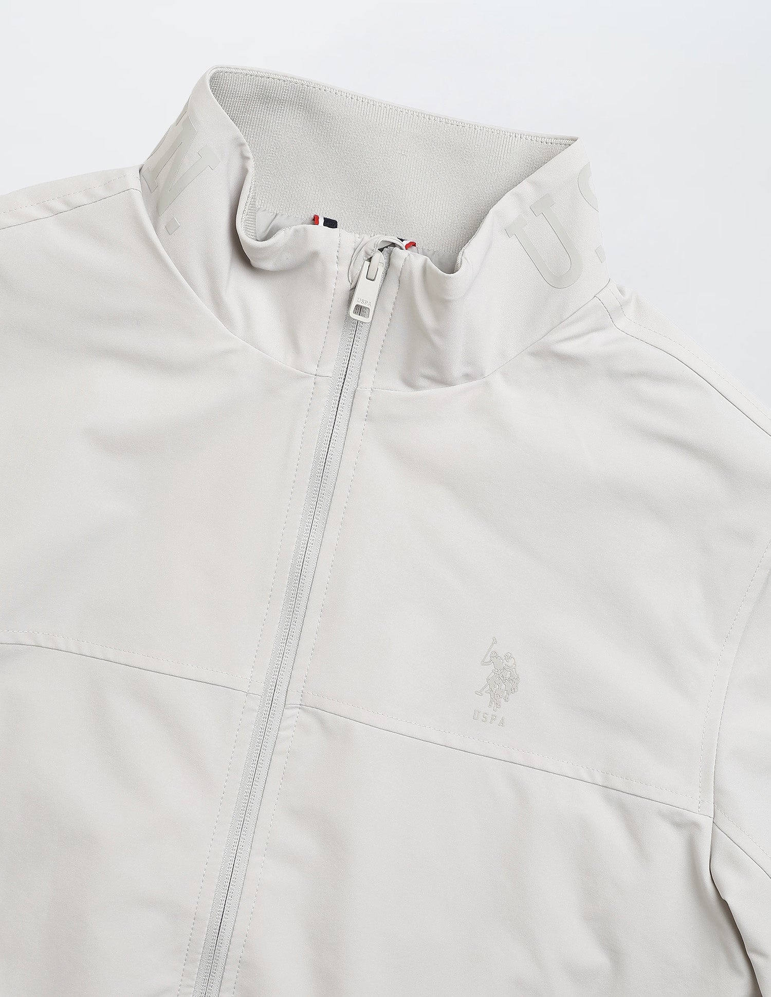 Regular Fit Solid Casual Jacket Ecru - U.S. Polo Assn. India | Large