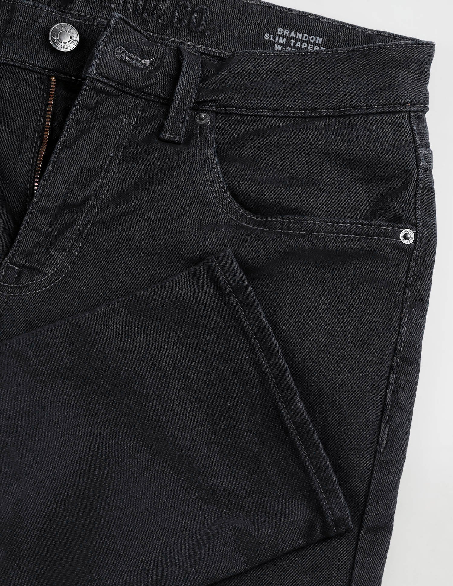 Brandon Slim Tapered Fit Grey Jeans Grey - U.S. Polo Assn. India | Large