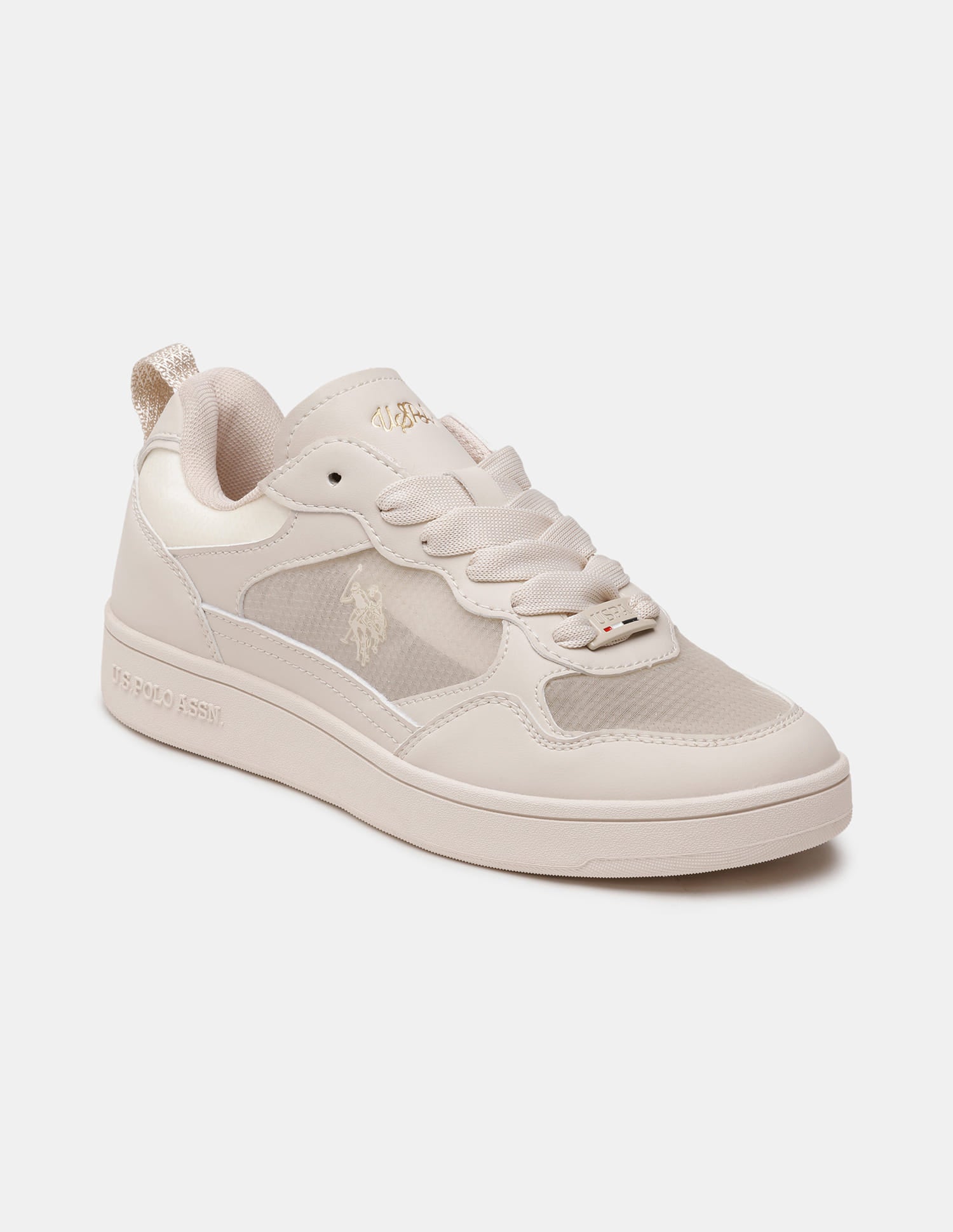 Zira Beige Sneakers Shoes Beige - U.S. Polo Assn. India | Large