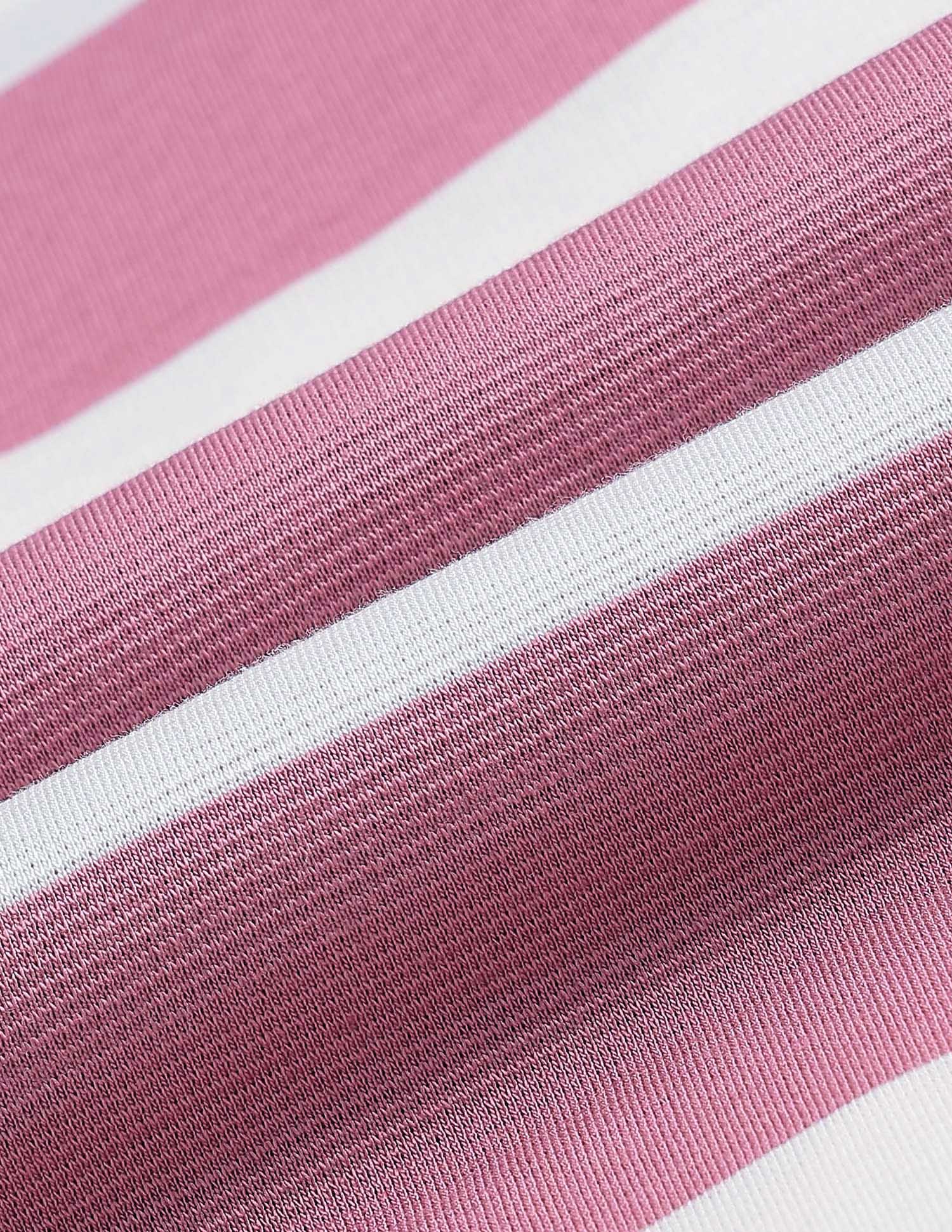 Horizontal Striped Slim Fit Polo Shirt Pink - U.S. POLO ASSN. | Large