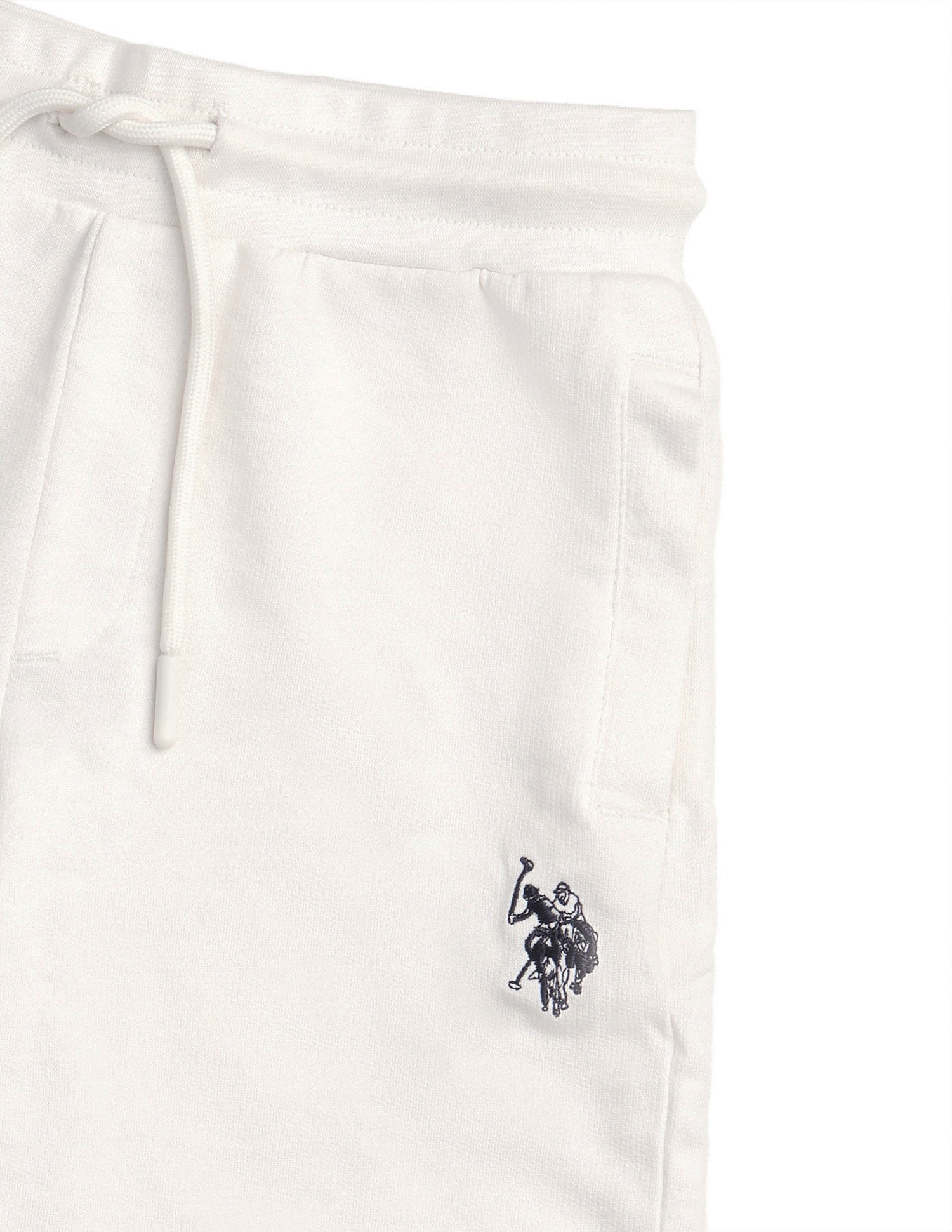 Mid Rise Solid Shorts Off White - U.S. Polo Assn. India | Large
