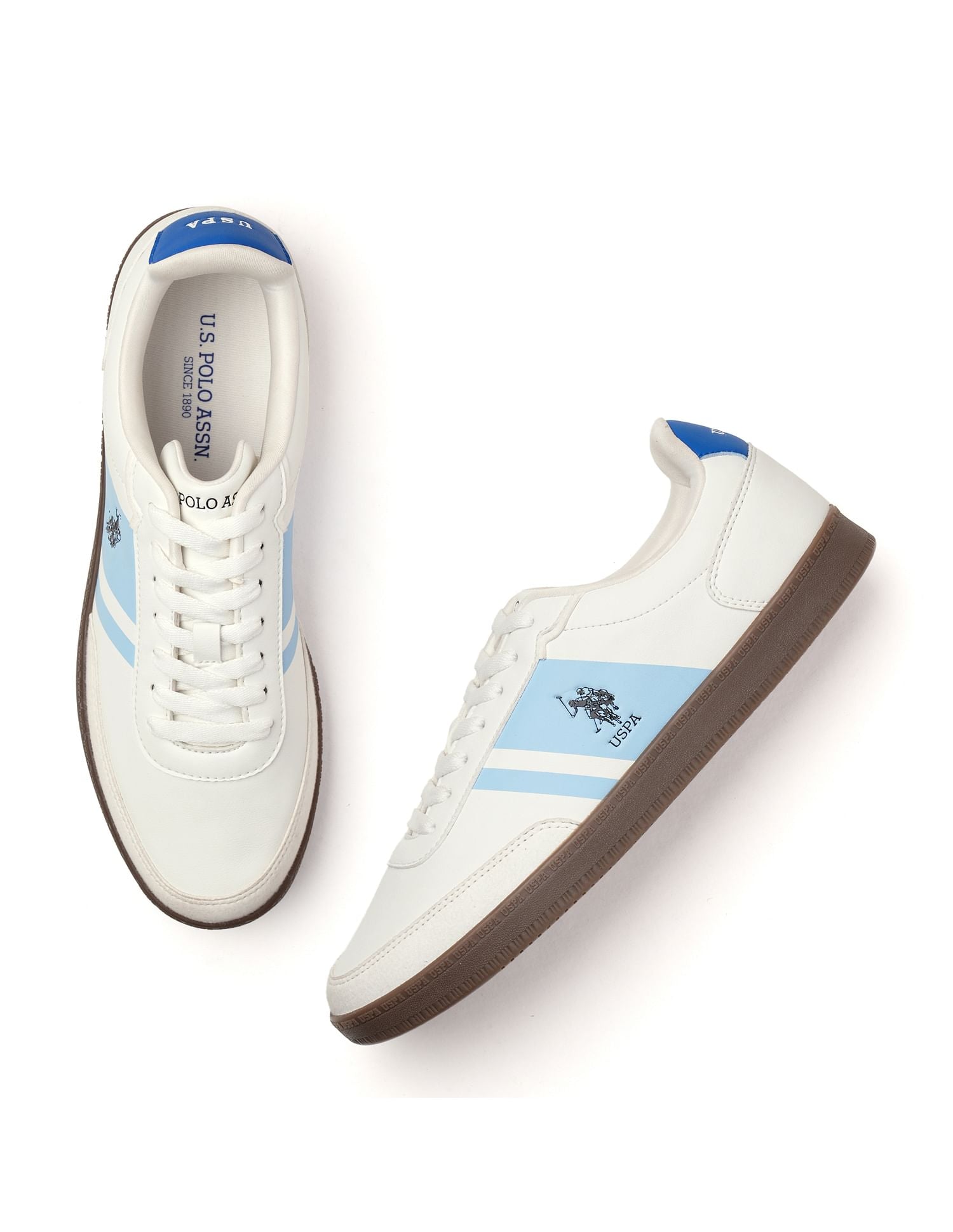 Men Hilton Colourblocked Sneakers Off White - U.S. Polo Assn. India | Large