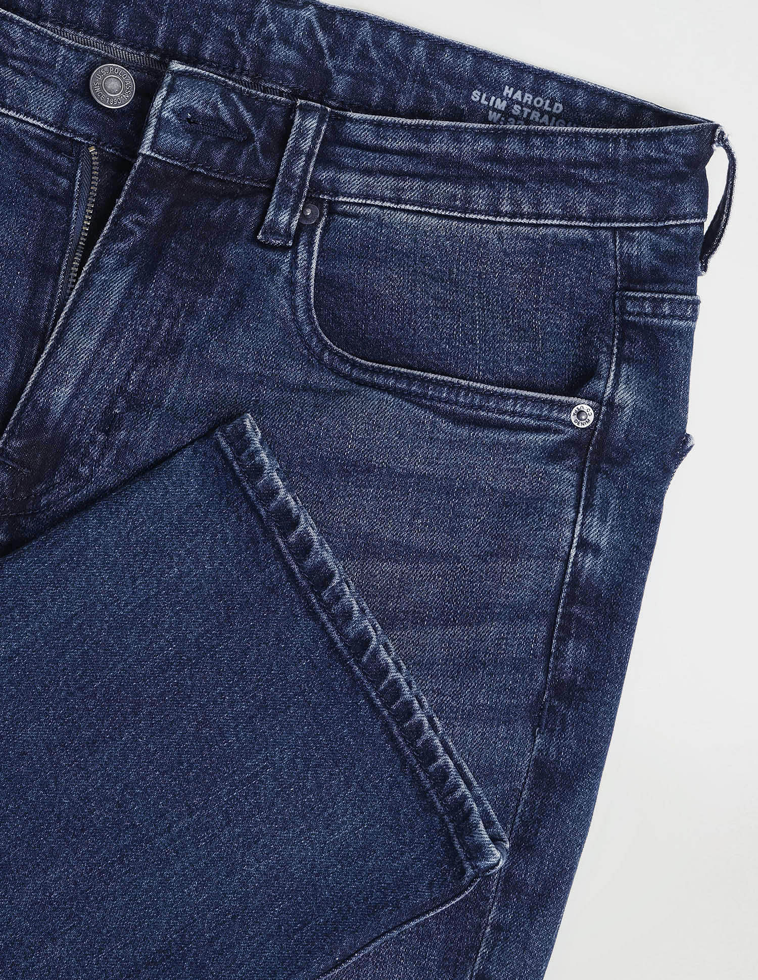 Harold Slim Straight Fit Blue Jeans Dark Blue - U.S. Polo Assn. India | Large