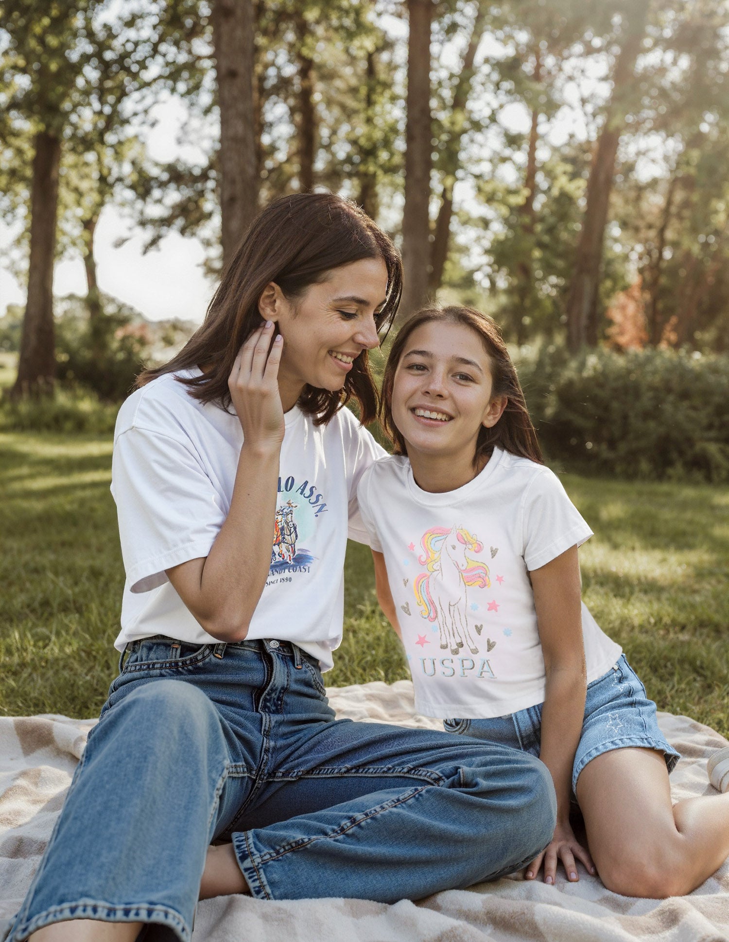 Girls Brand Printed Regular Fit T-Shirt White - U.S. POLO ASSN. | Large