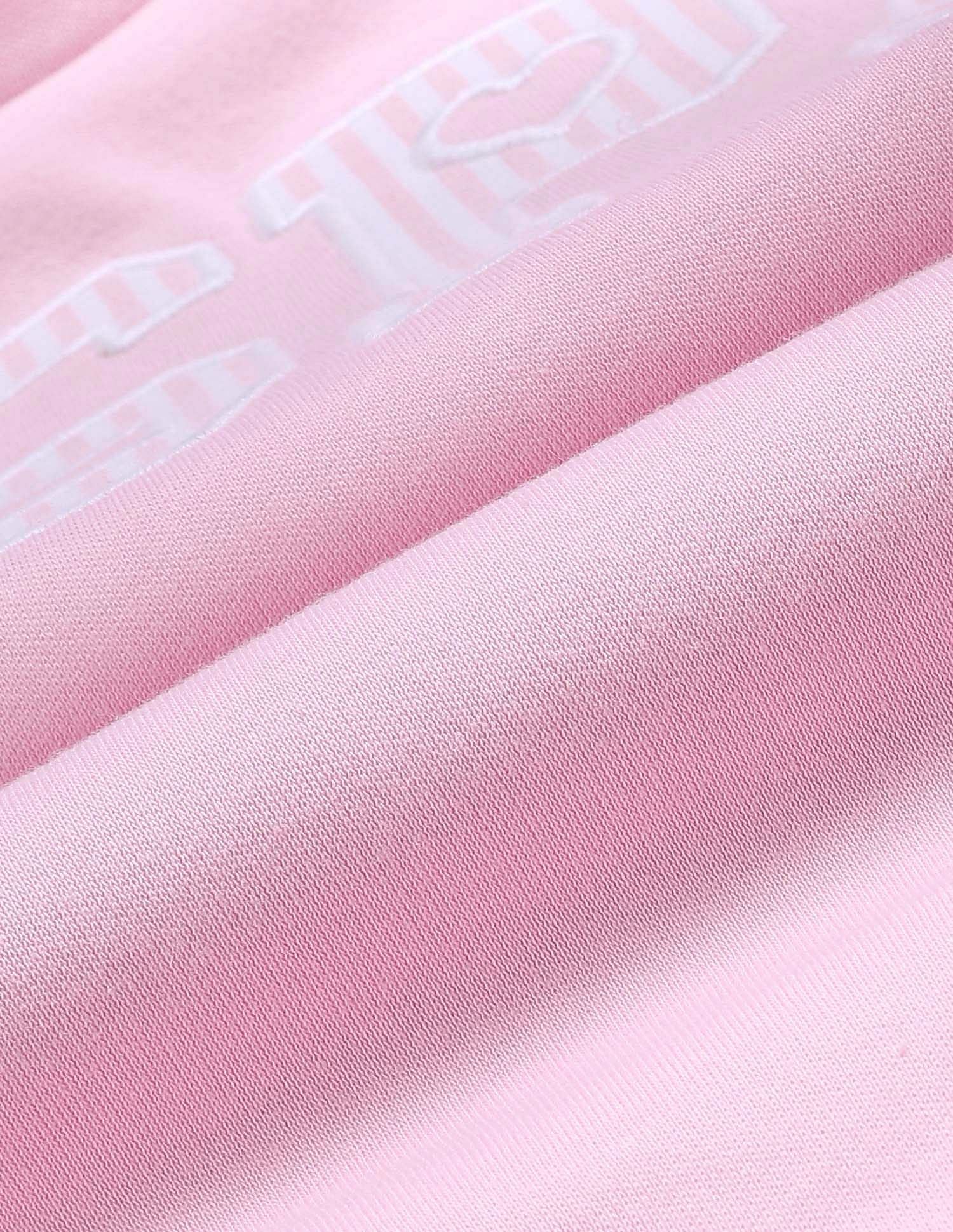 Girls Tie-up Bow Brand Printed T-Shirt Light Pink - U.S. POLO ASSN. | Large