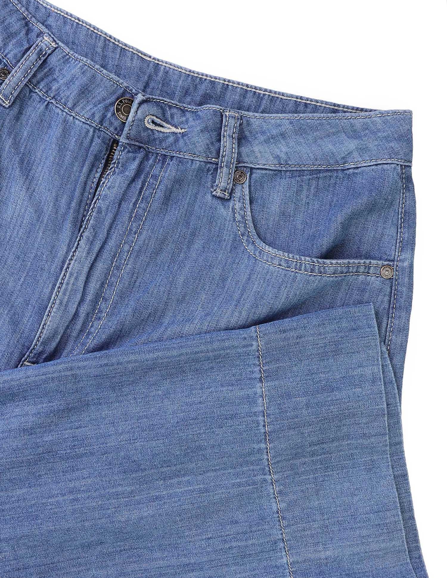 Wide Leg Fit Blue Jeans Blue - U.S. Polo Assn. India | Large