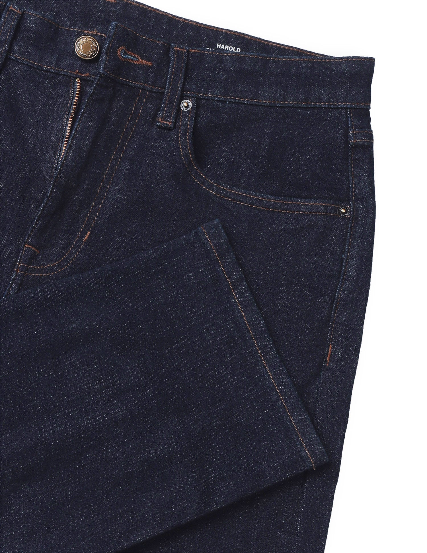 Harold Slim Straight Fit Blue Jeans Dark Blue - U.S. Polo Assn. India | Large