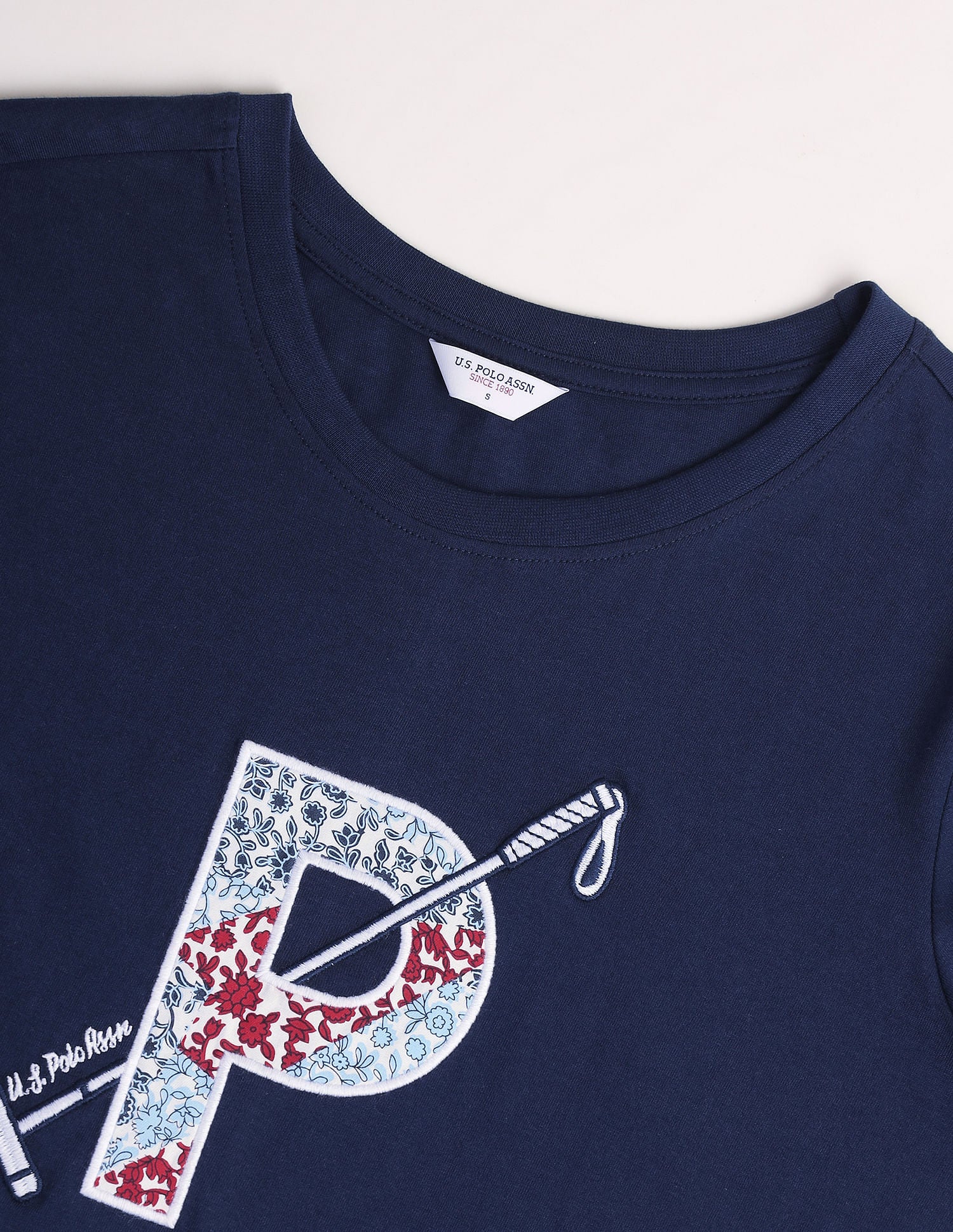 Patchwork Logo Jersey T-Shirt Navy - U.S. POLO ASSN. | Large