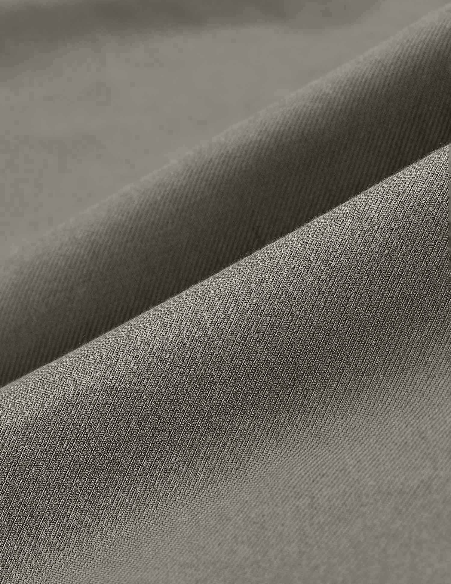 Twill Pure Cotton Mandarin Shirt Light Olive - U.S. POLO ASSN. | Large