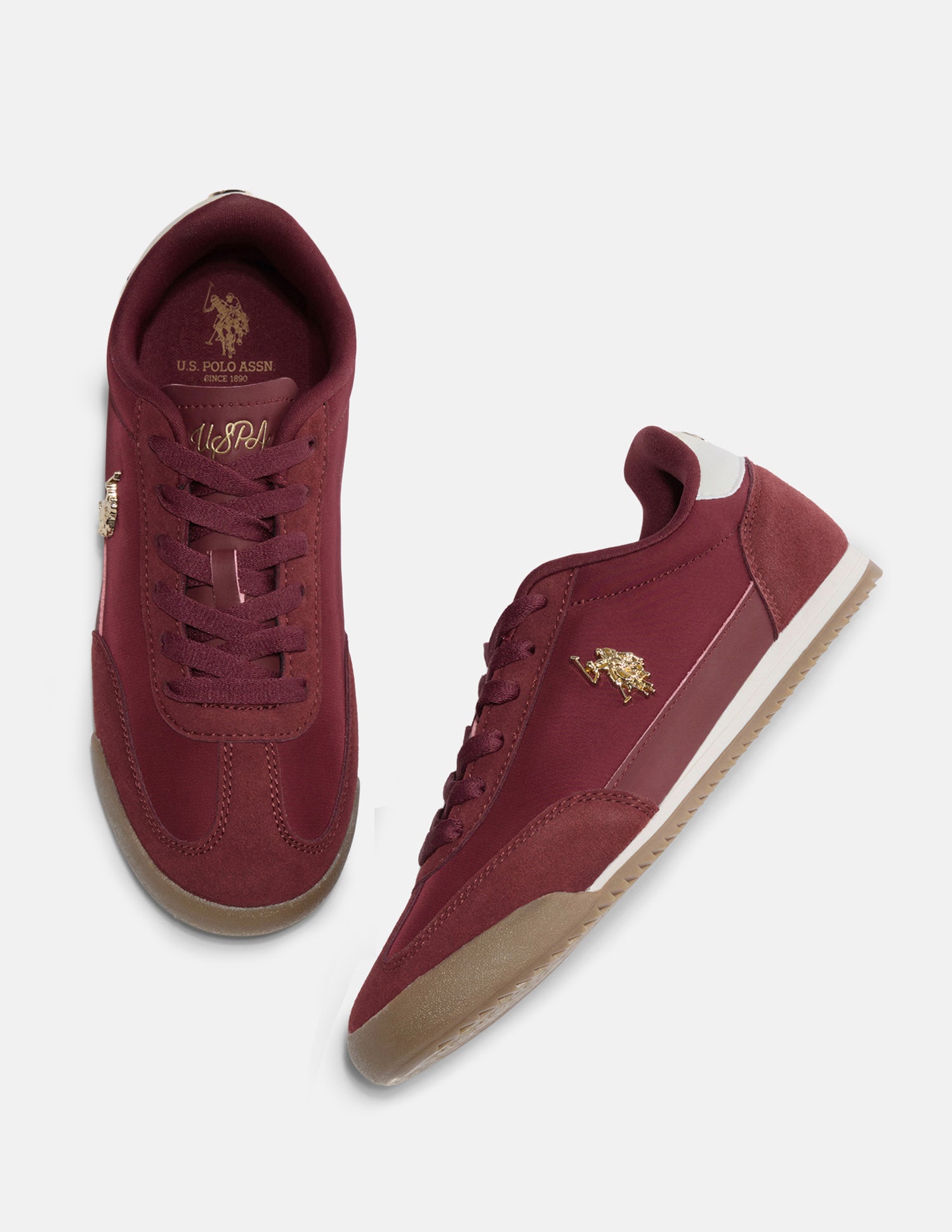 Gia Lace-Ups Sneakers Burgundy - U.S. Polo Assn. India | Large