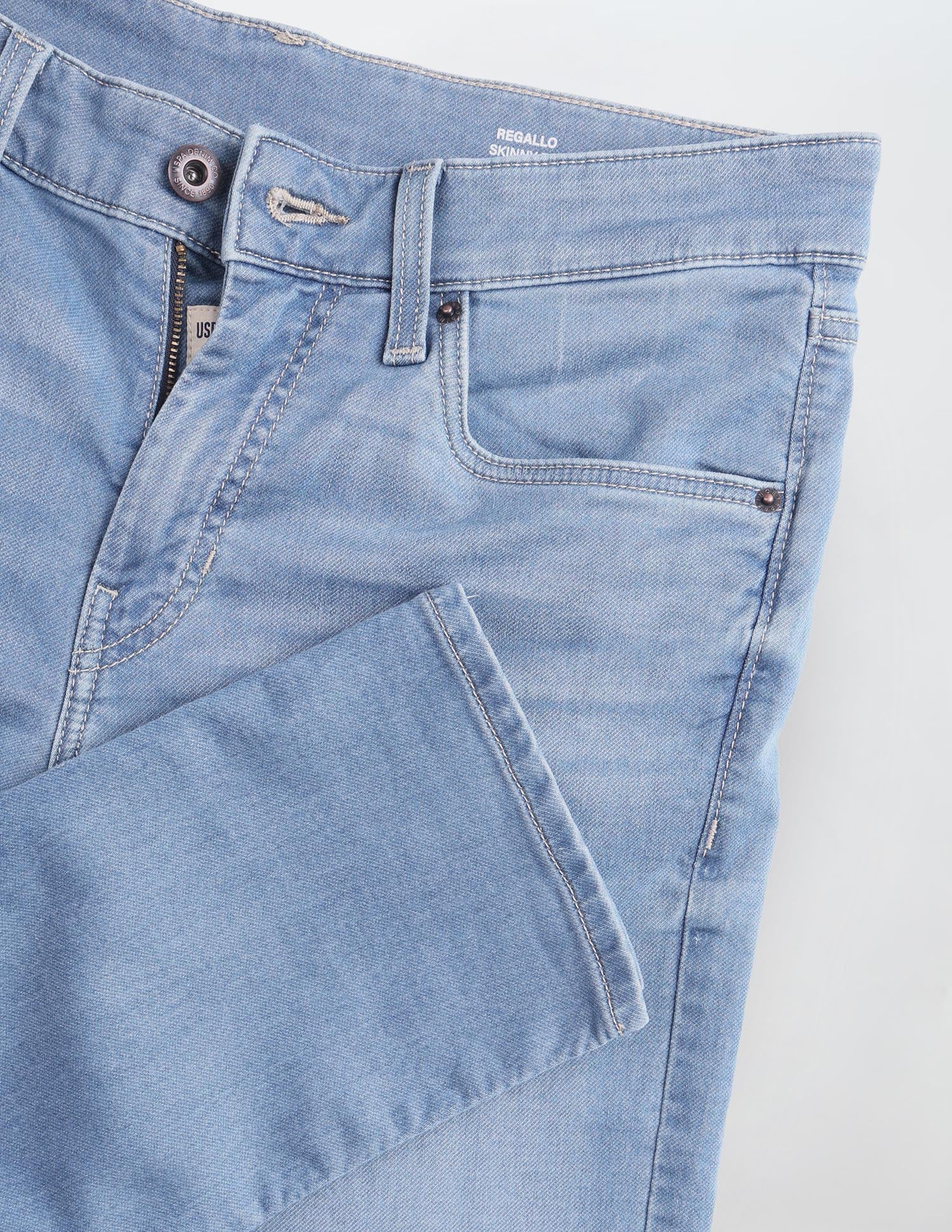 Regallo Skinny Fit Blue Jeans Light Blue - U.S. Polo Assn. India | Large