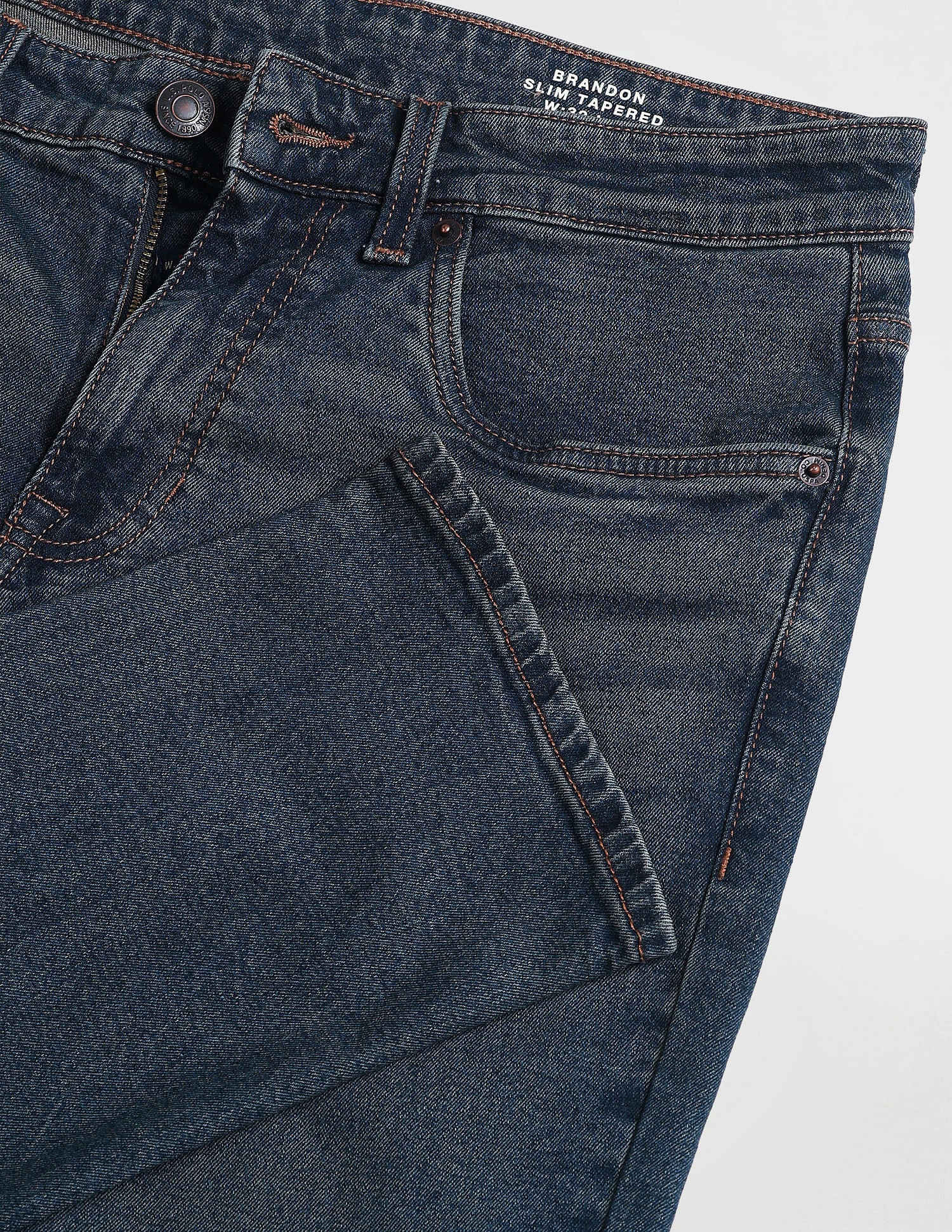 Brandon Slim Fit Tapered Blue Jeans Light Blue - U.S. Polo Assn. India | Large