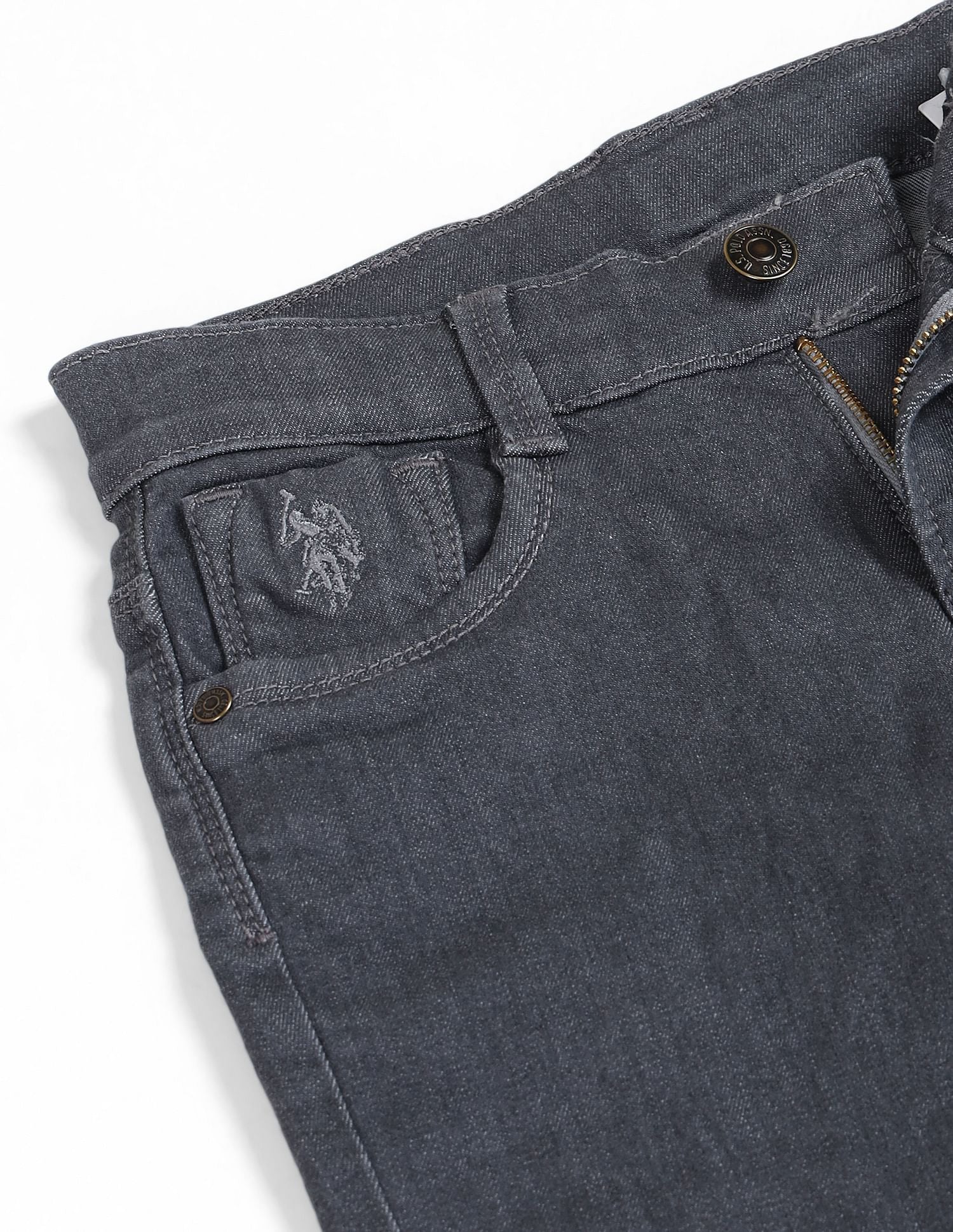 Slim Fit Rinsed Jeans Light Grey - U.S. POLO ASSN. | Large