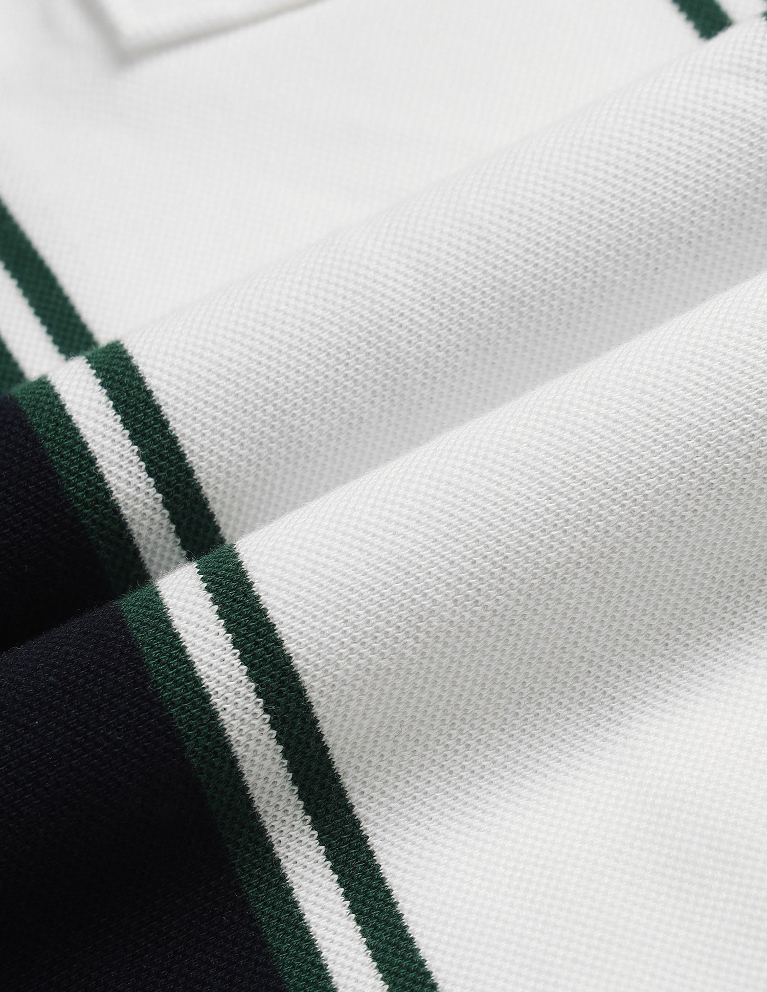 Vertical Striped Colorblocked Regular Fit Polo Shirt White - U.S. Polo Assn. India | Large