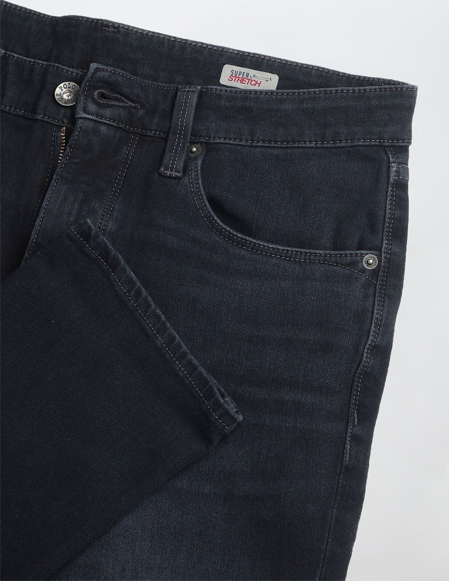 Whiskered Brandon Slim Tapered Fit Jeans Dark Blue - U.S. Polo Assn. India | Large