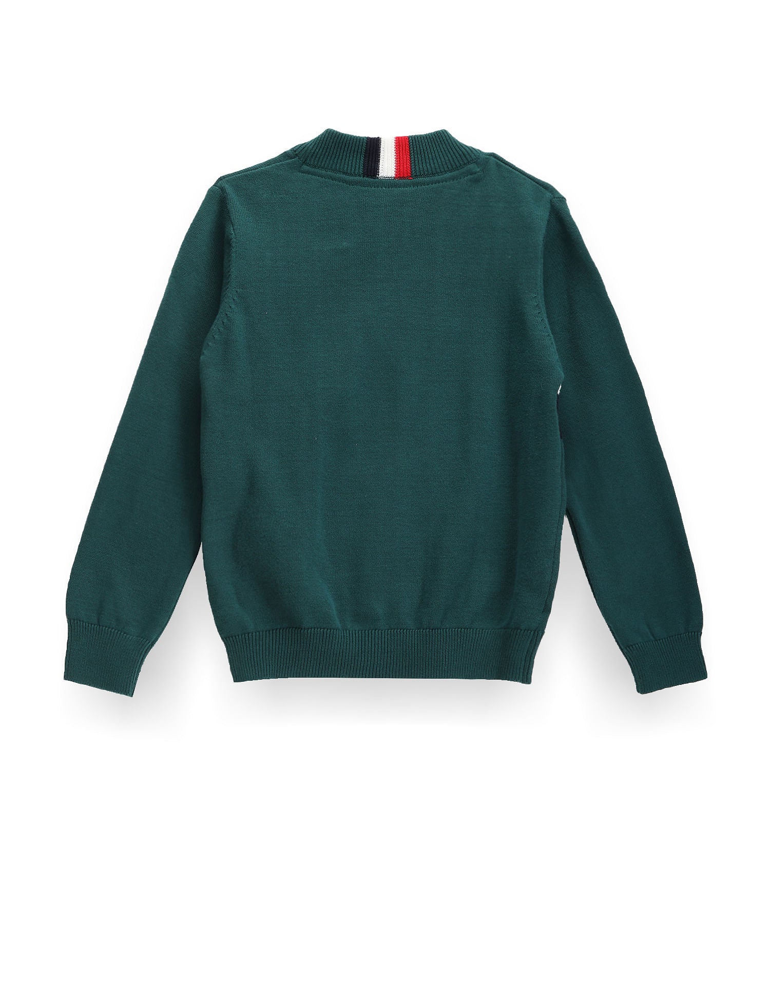 Boys High Neck Stripe Sweater Dark Green - U.S. POLO ASSN. | Large