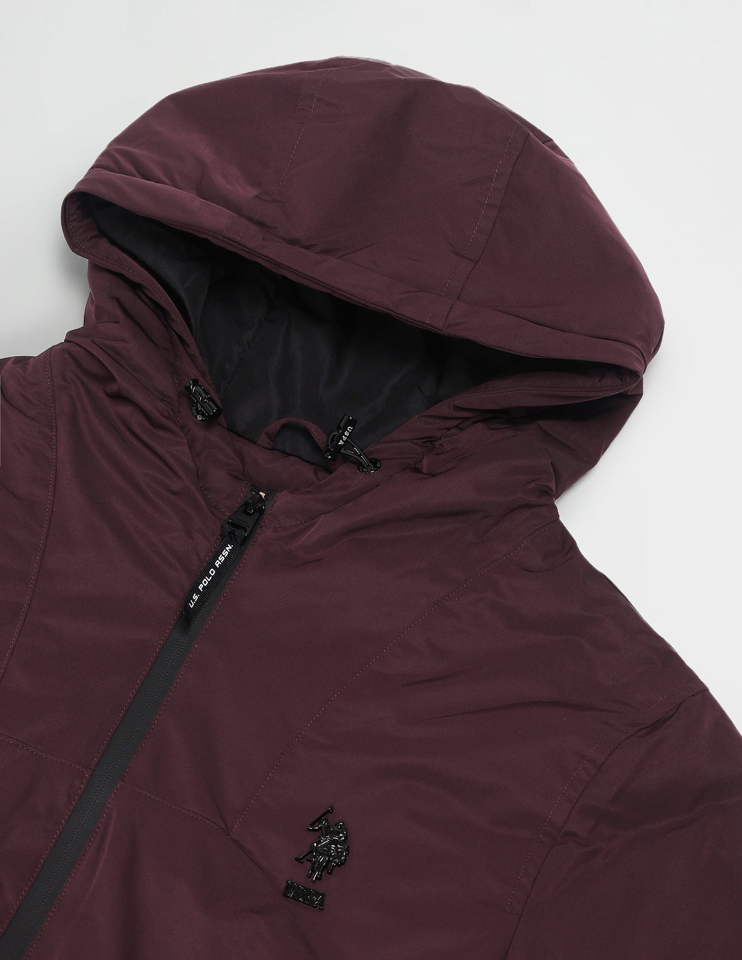 Solid Regular Fit Jacket Maroon - U.S. POLO ASSN. | Large