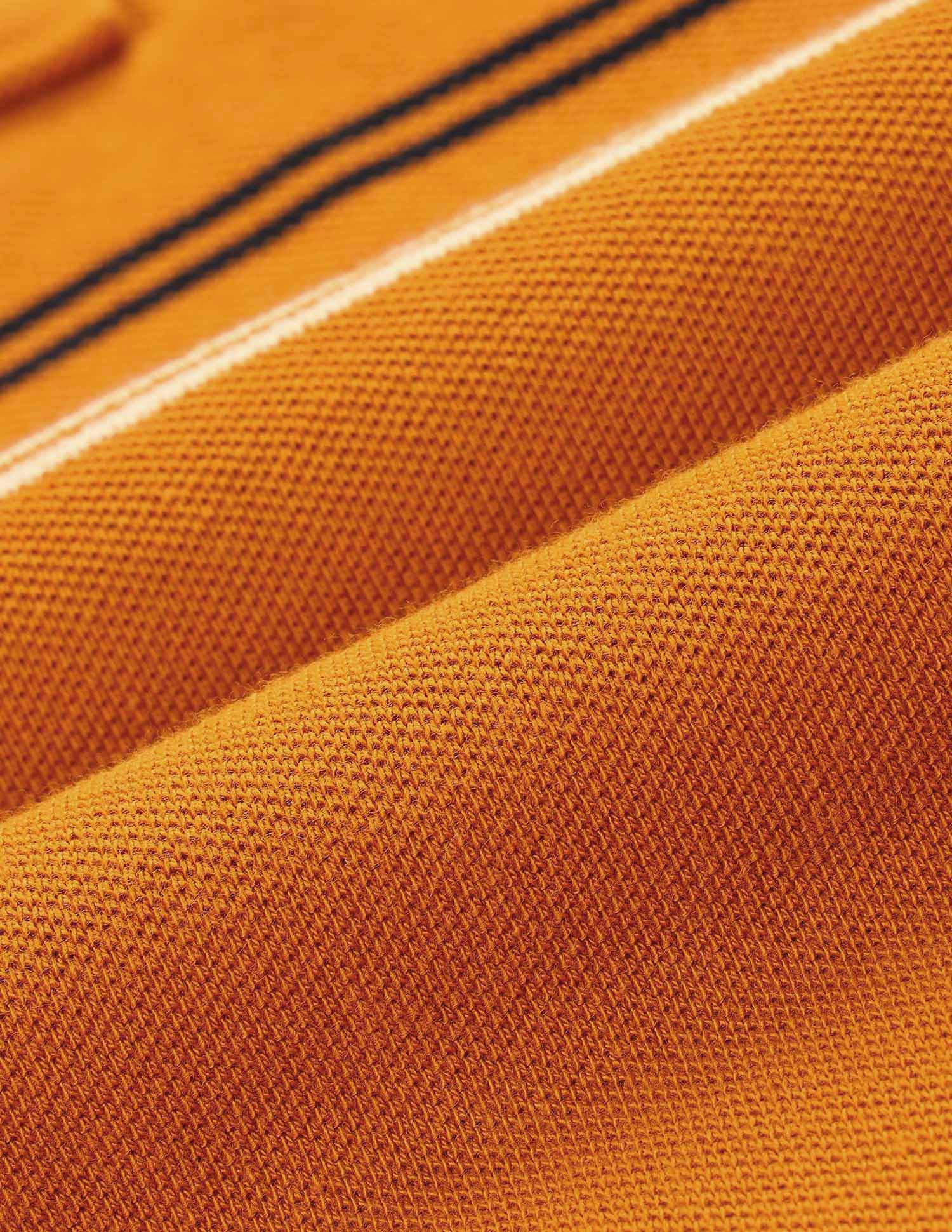 Horizontal Striped Classic Polo Shirt Mustard - U.S. Polo Assn. India | Large