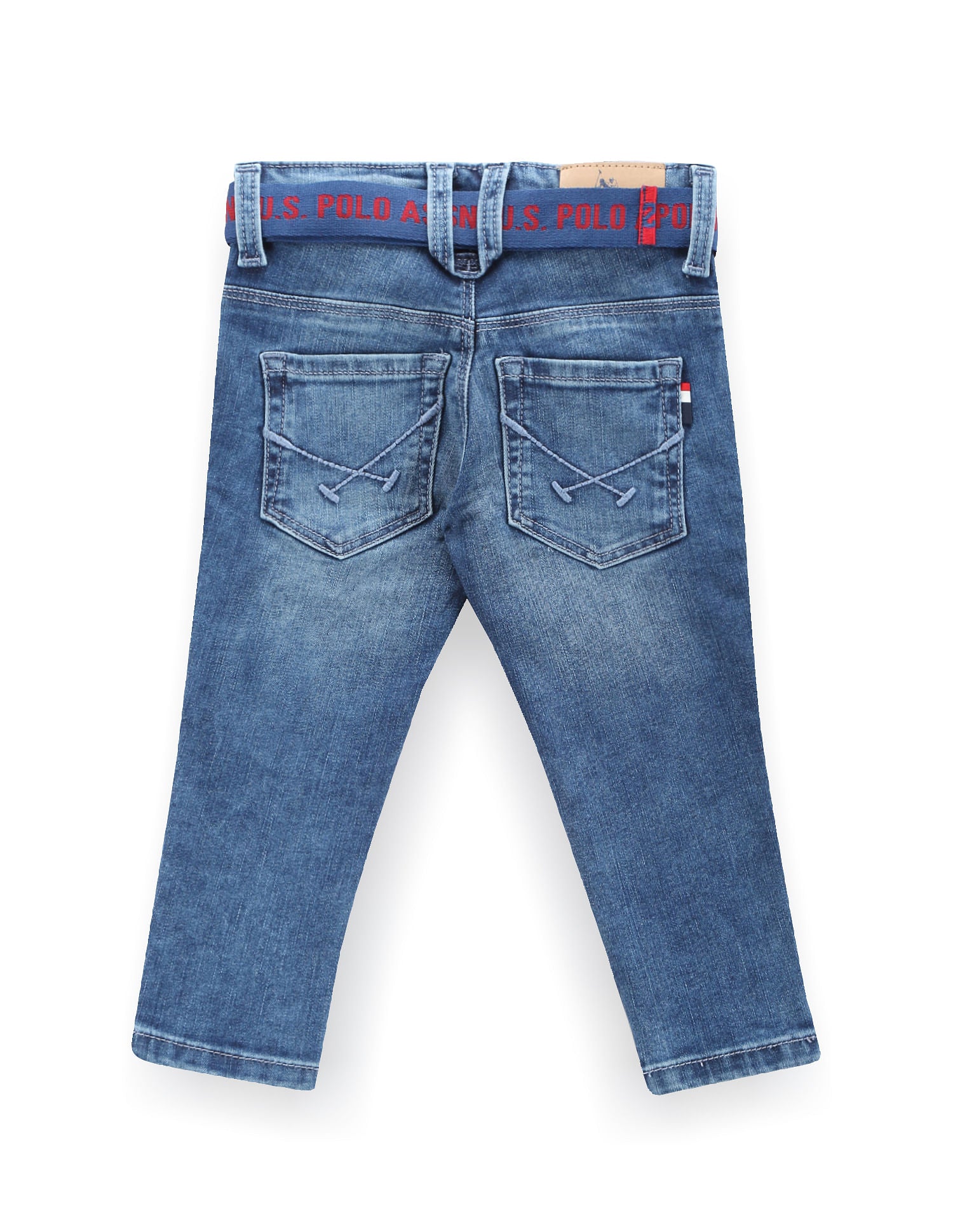 Girls Mid Rise Slim Fit Jeans Light Blue - U.S. Polo Assn. India | Large