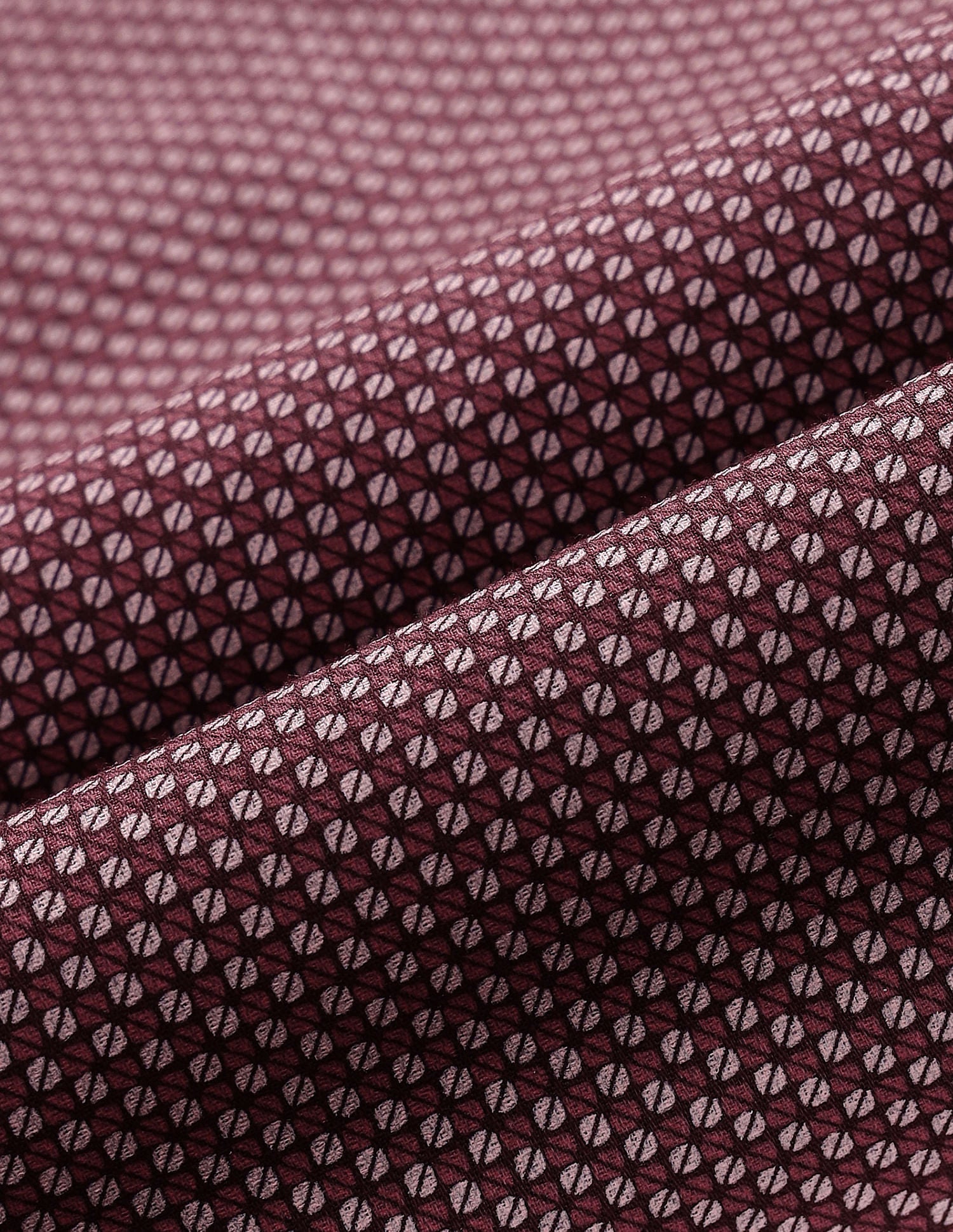 Geometric Print Pure Cotton Shirt Maroon - U.S. Polo Assn. India | Large