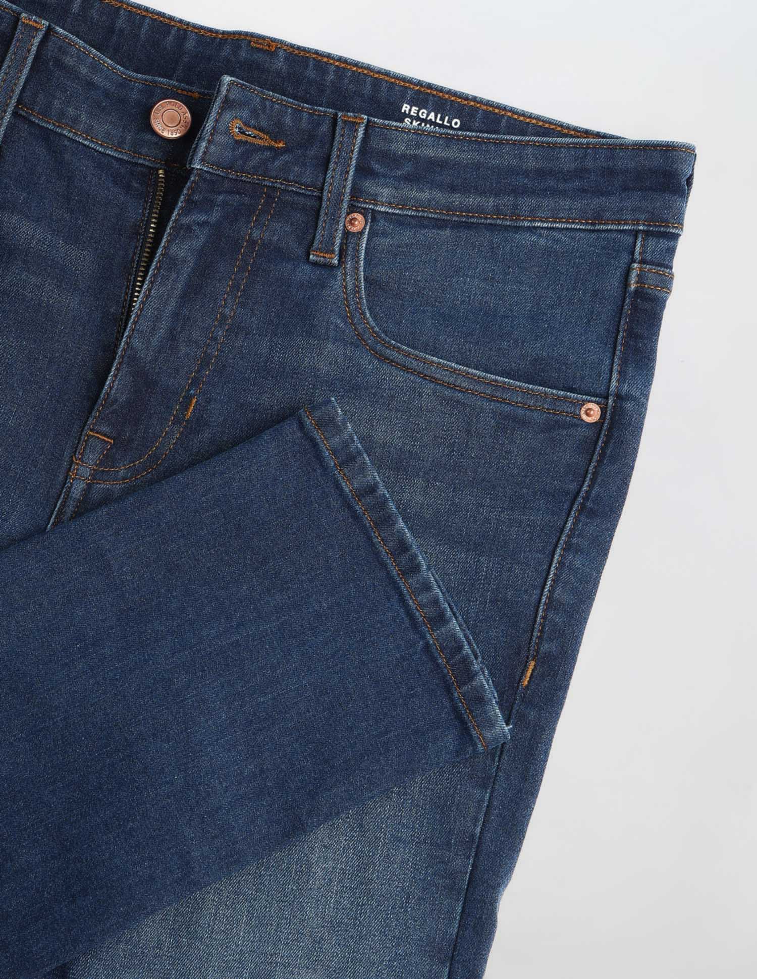 Regallo Skinny Fit Mid Rise Jeans Med Blue - U.S. POLO ASSN. | Large