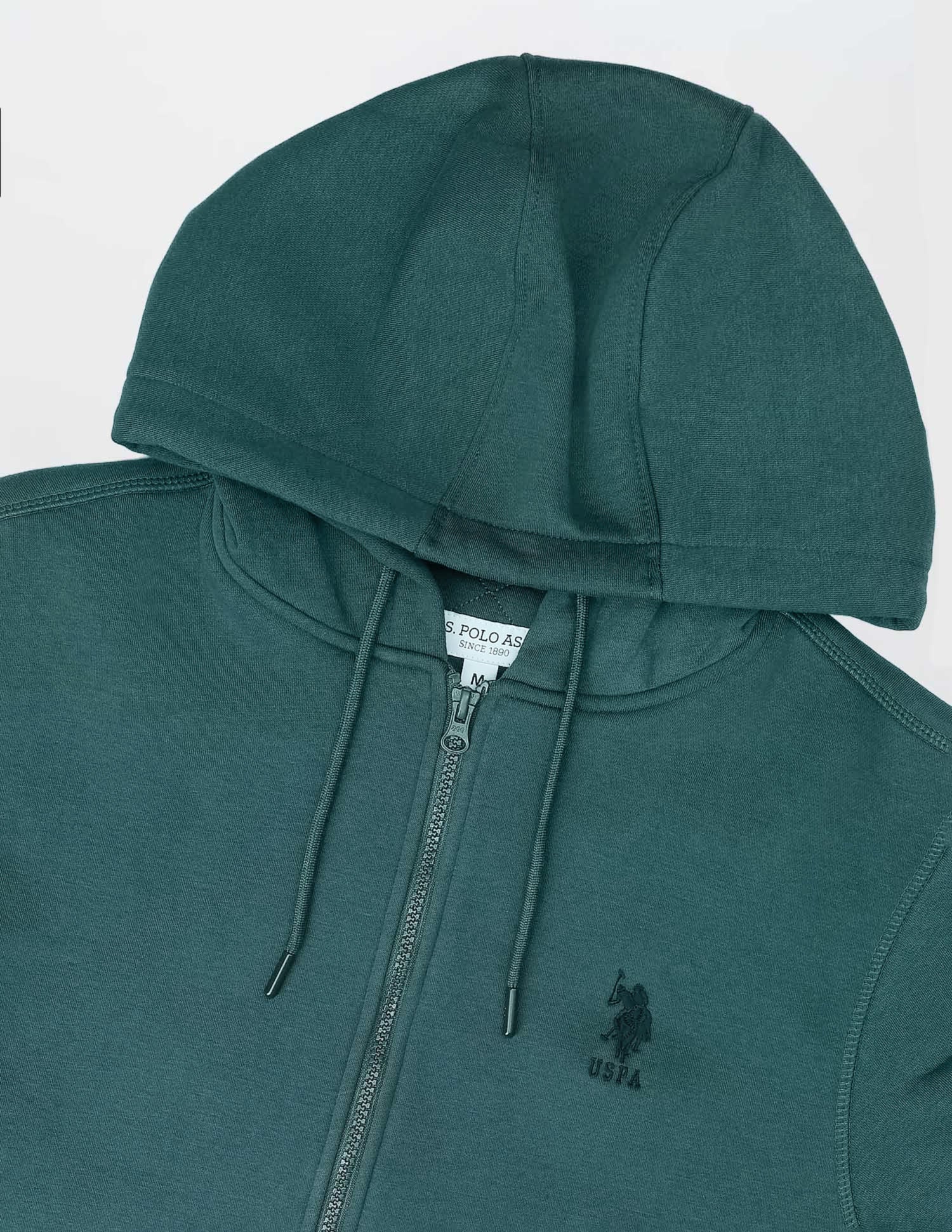 Solid Hooded Sweatshirt Dark Green - U.S. POLO ASSN. | Large