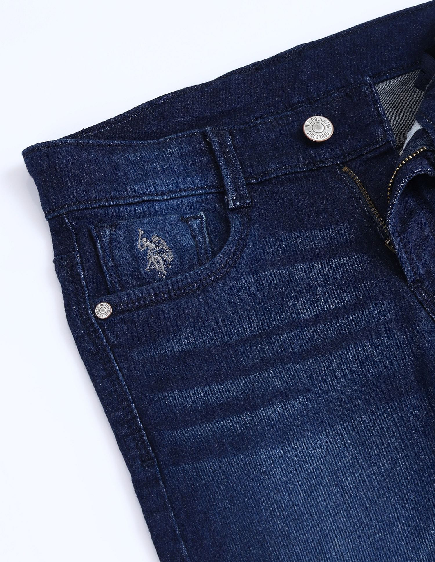 Slim Fit Stone Washed Jeans Dark Blue - U.S. POLO ASSN. | Large