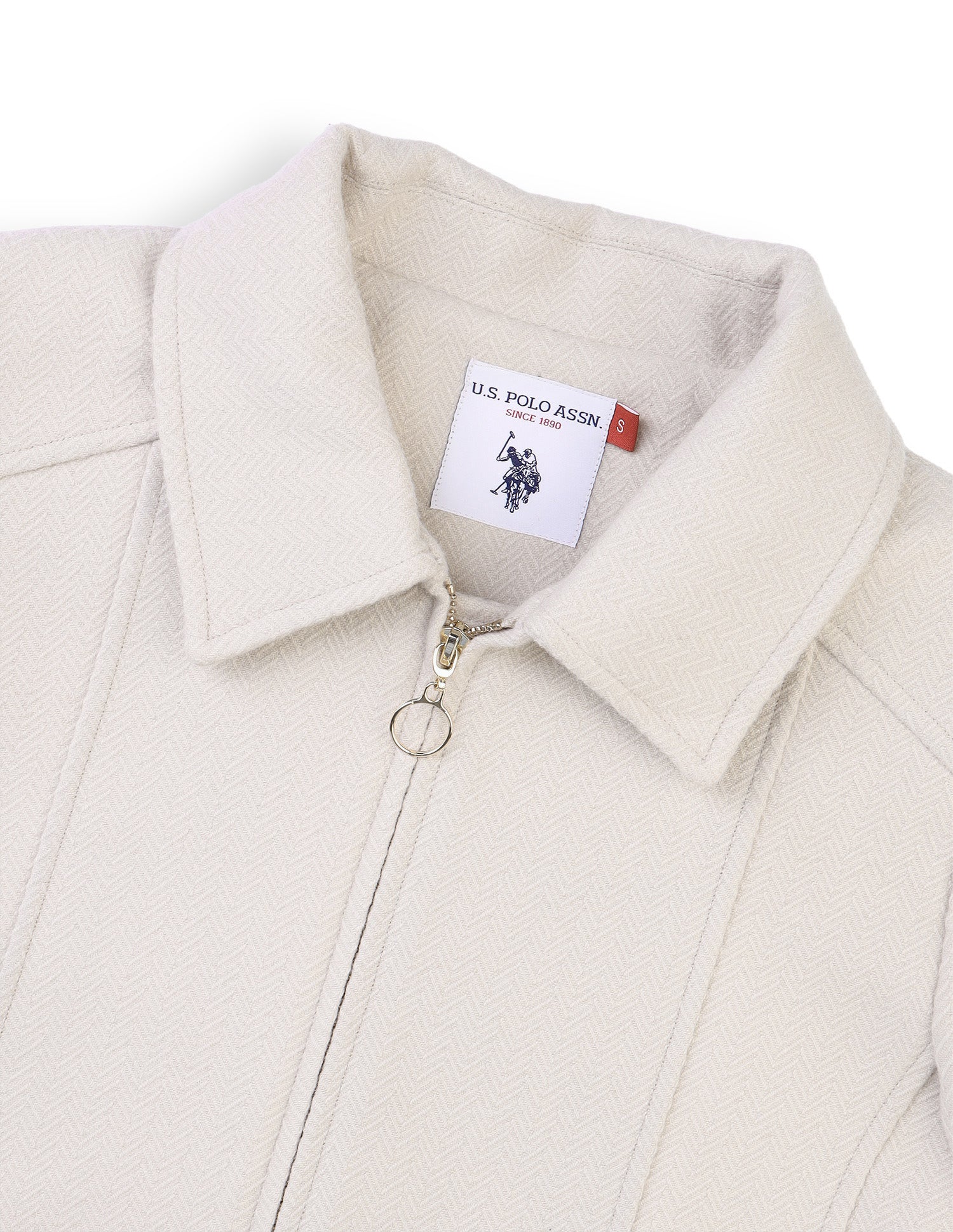 Mid Thigh Full Zipper Jacket Beige - U.S. Polo Assn. India | Large