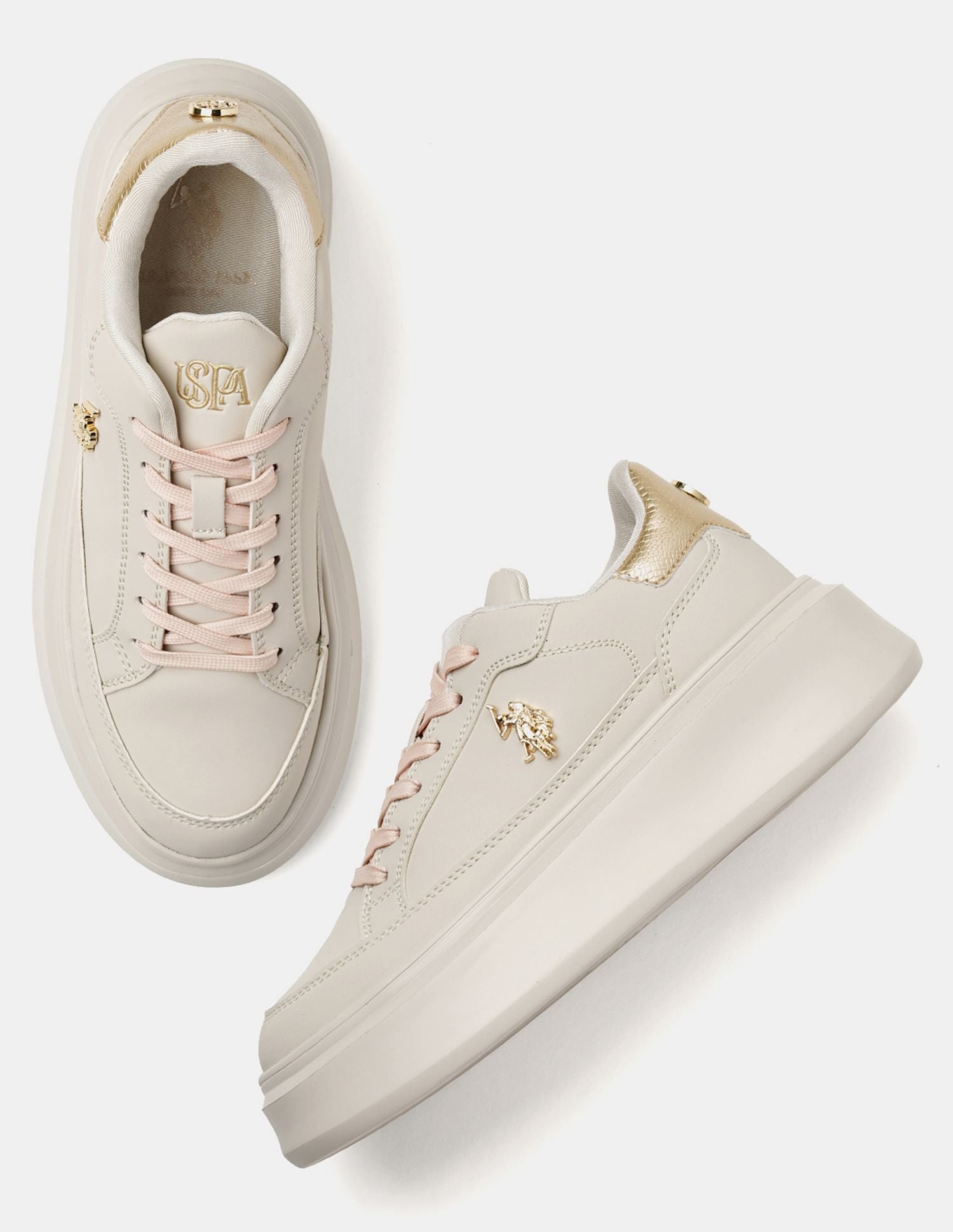 Women Eleanor 3.0 Low Top Sneakers Nude - U.S. Polo Assn. India | Large