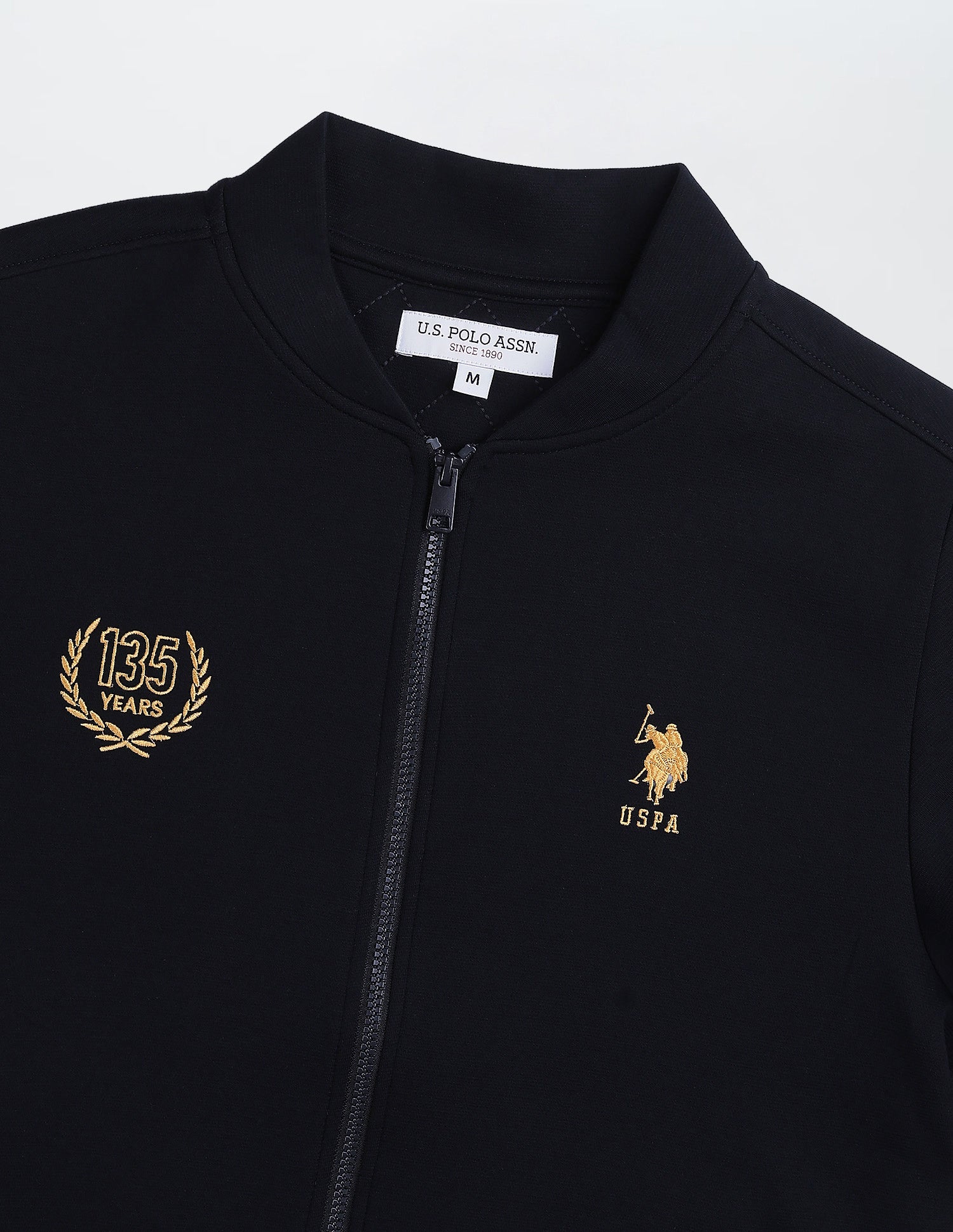 Brand Embroidered Varsity Theatre Zipper Sweatshirt Navy - U.S. POLO ASSN. | Large