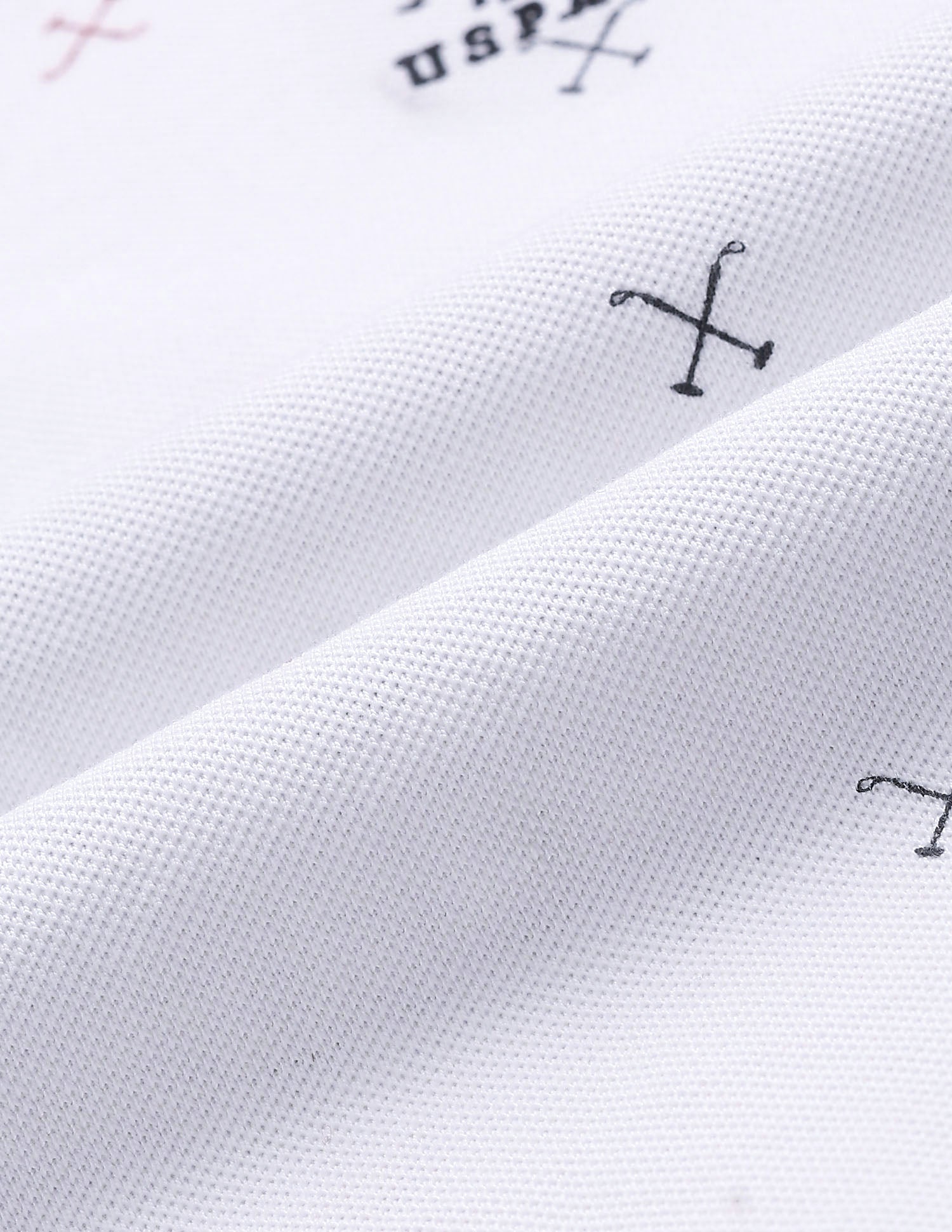 All Over Brand Print Polo Shirt White - U.S. POLO ASSN. | Large