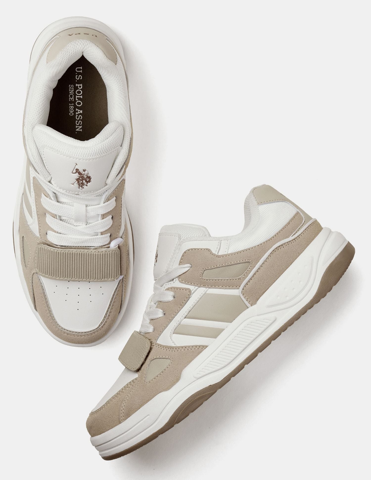 Men Low Top Steven Sneakers Beige - U.S. POLO ASSN. | Large