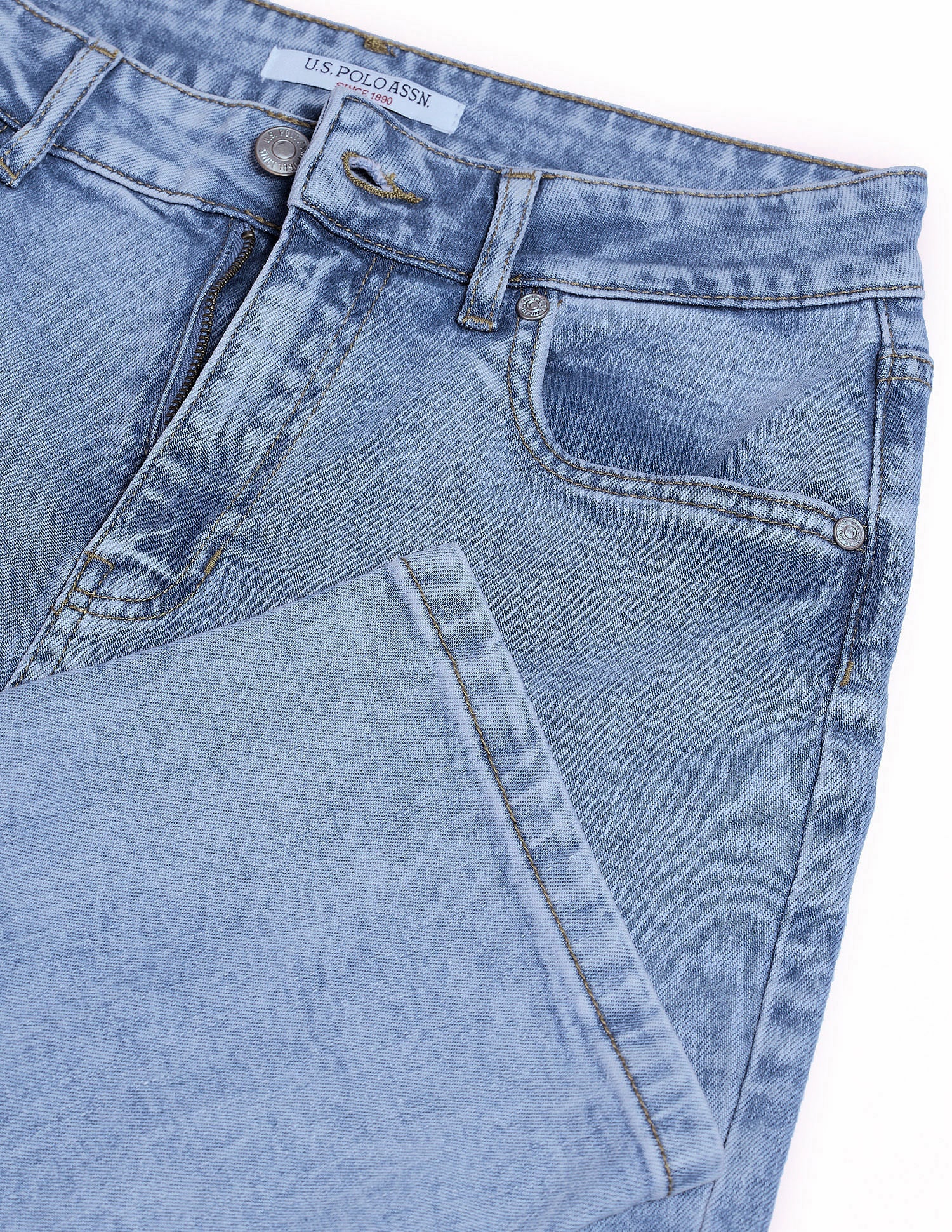 High Rise Straight Fit Jeans Blue - U.S. Polo Assn. India | Large