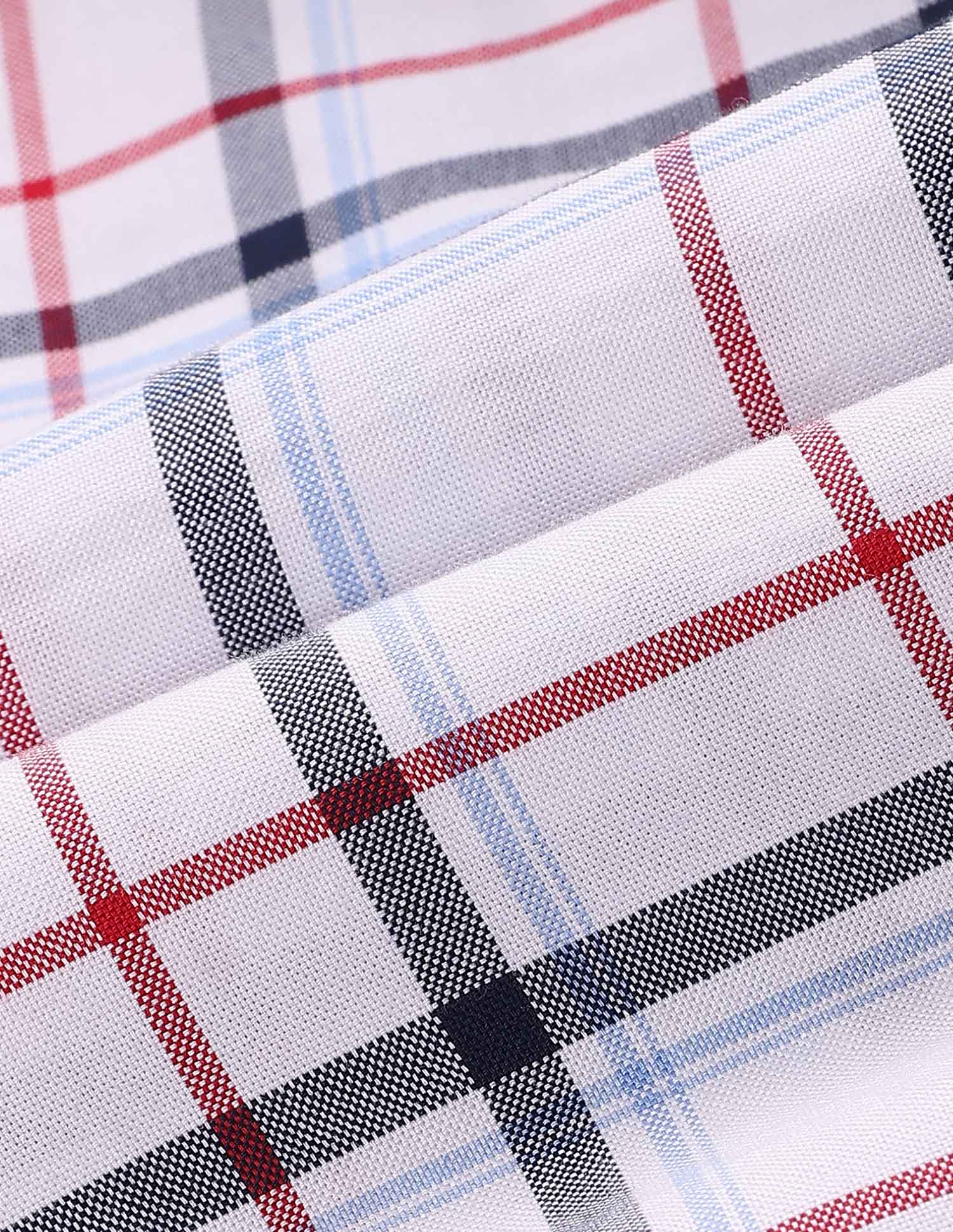 Boys Tartan Check Cotton Shirt White - U.S. Polo Assn. India | Large