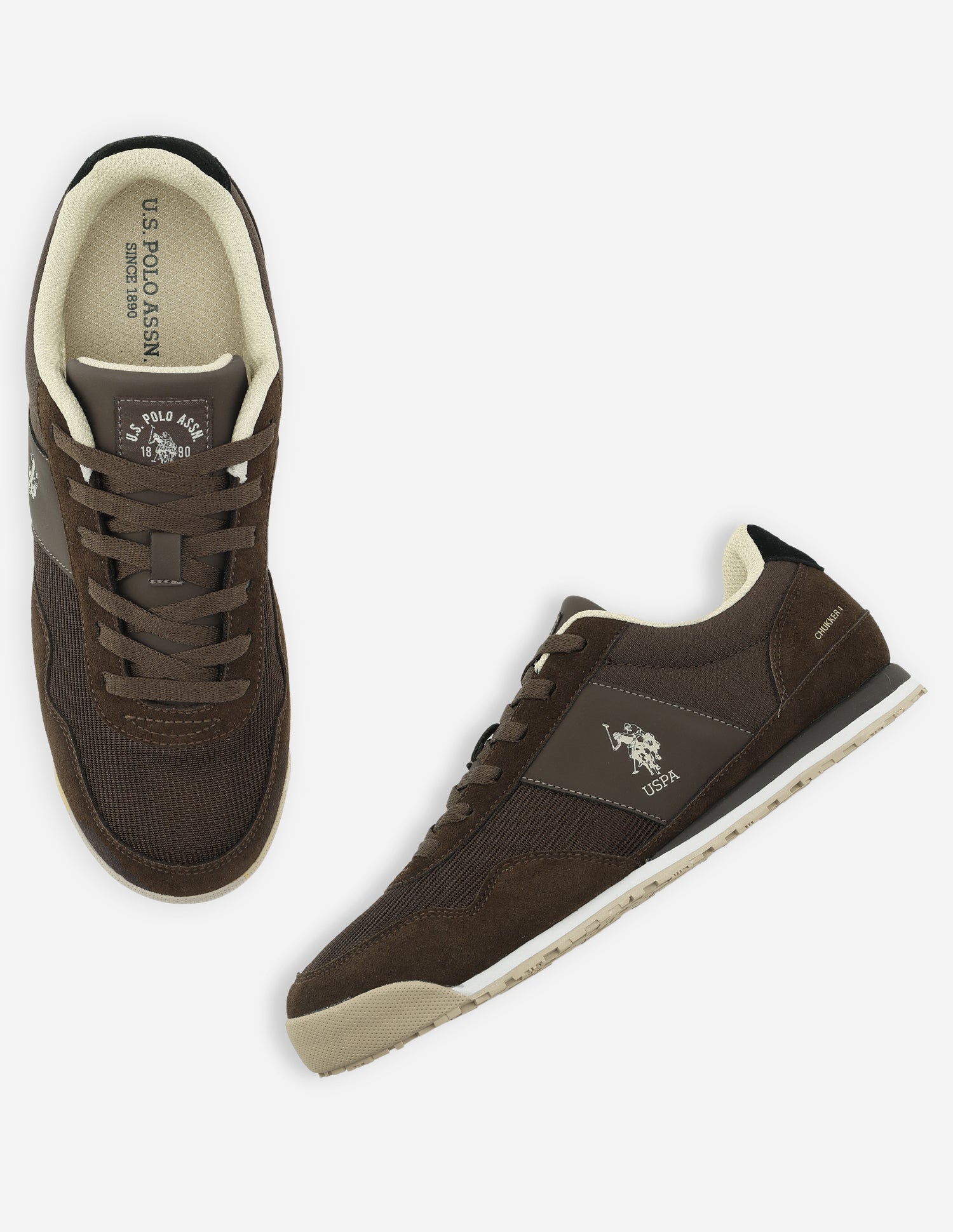 Round Toe Chukker 4 Suede Sneakers Brown - U.S. Polo Assn. India | Large