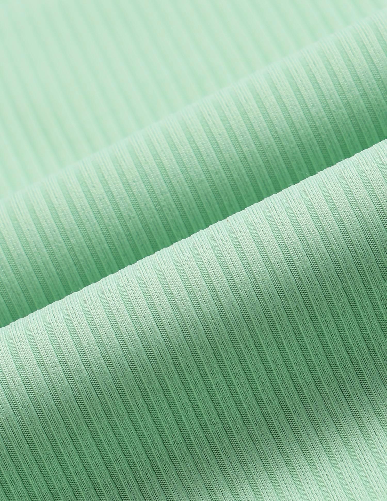 Girls Patterned Knit Regular Fit T-Shirt Light Green - U.S. POLO ASSN. | Large