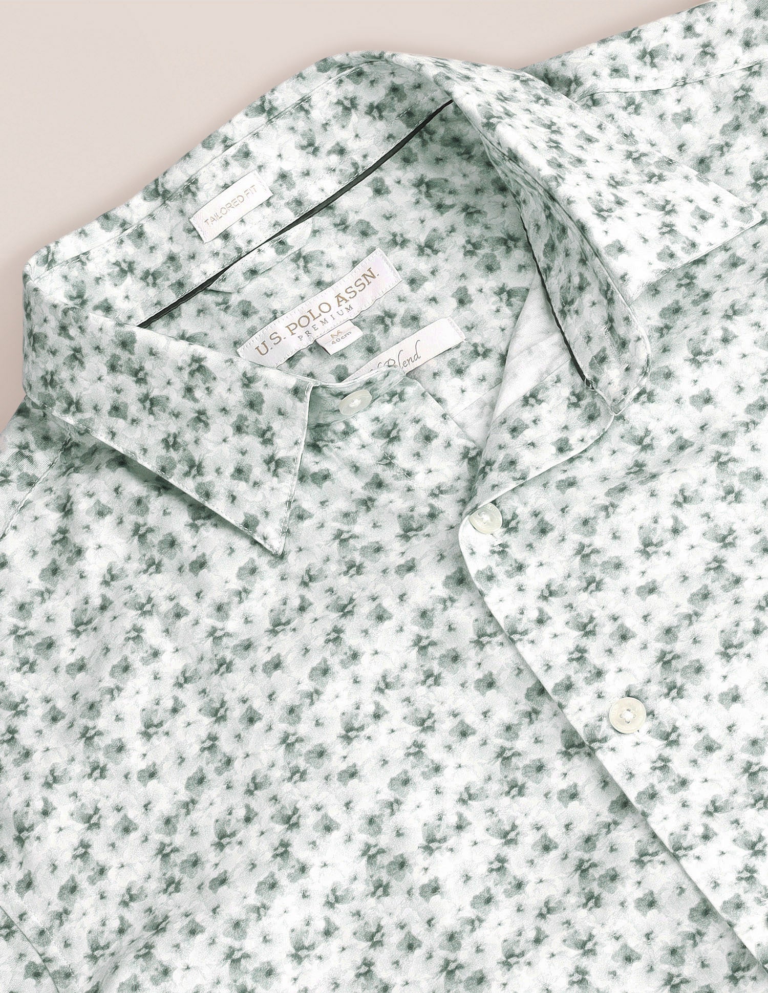 Floral Print Tailored Fit Shirt Grey - U.S. POLO ASSN. | Large