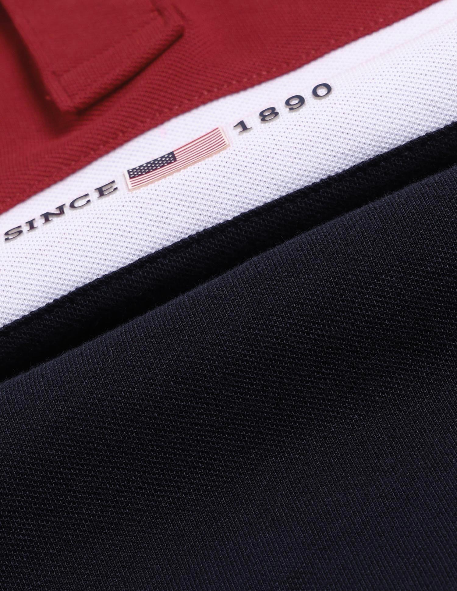 Boys Colourblock Regular Fit Polo Shirt Medium Red - U.S. POLO ASSN. | Large