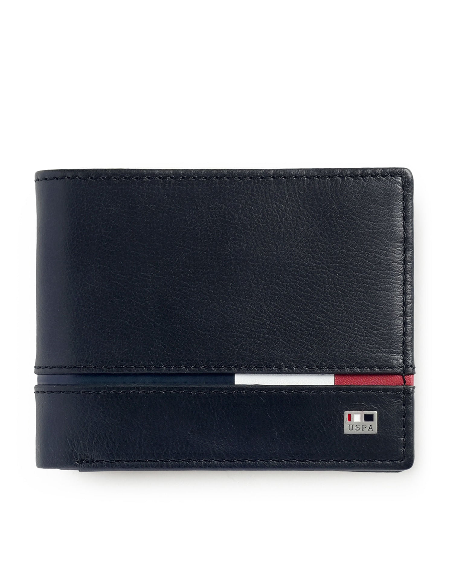 Barrok Bi-Fold Leather Wallet Black - U.S. POLO ASSN. | Large