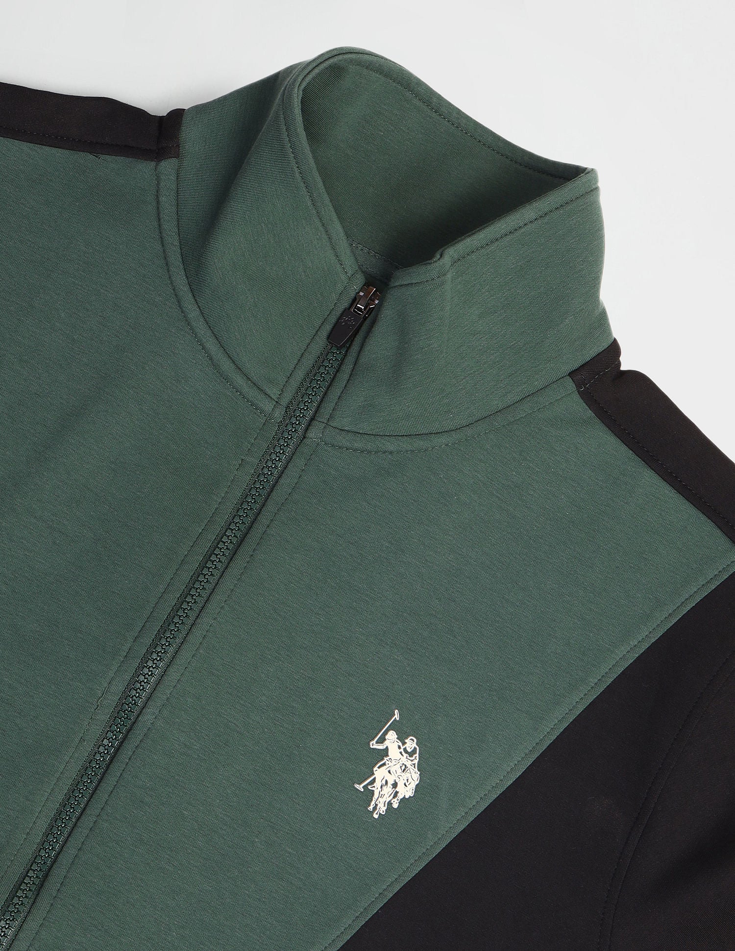 Regular Fit Colourblocked Sweatshirt Black - U.S. Polo Assn. India | Large