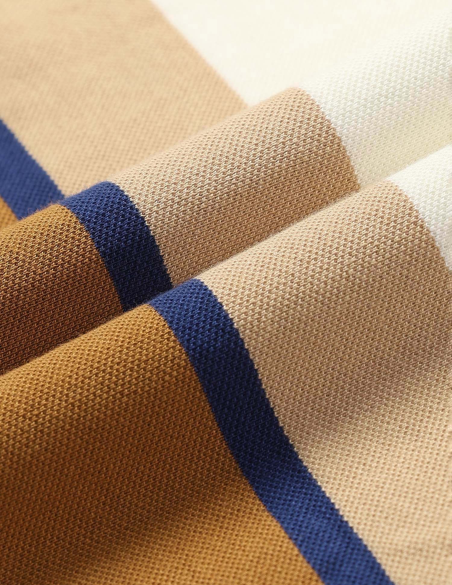 Colourblocked Pure Cotton Gold Cup Polo Shirt Brown - U.S. Polo Assn. India | Large