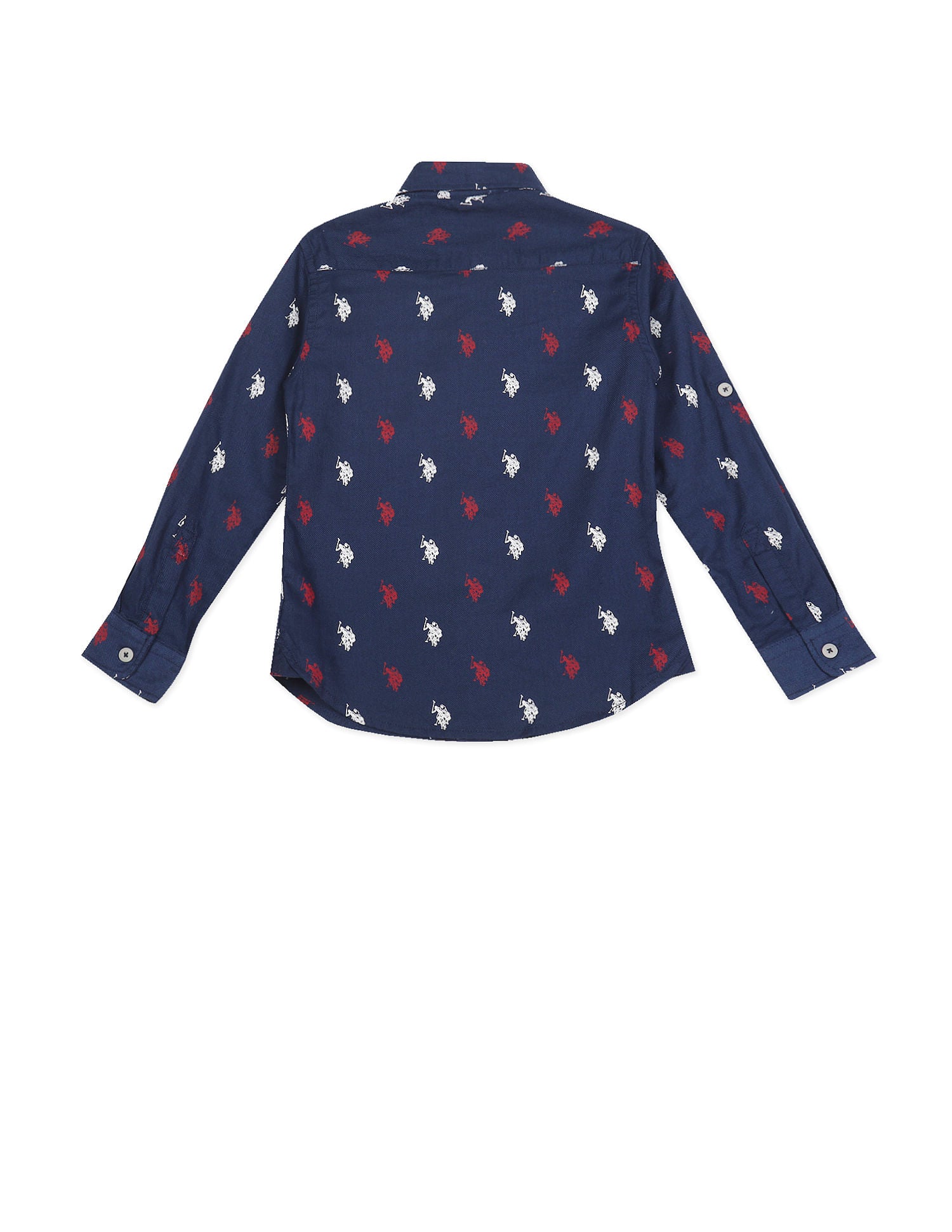 Spread Collar Logo Print Shirt Navy - U.S. Polo Assn. India | Large