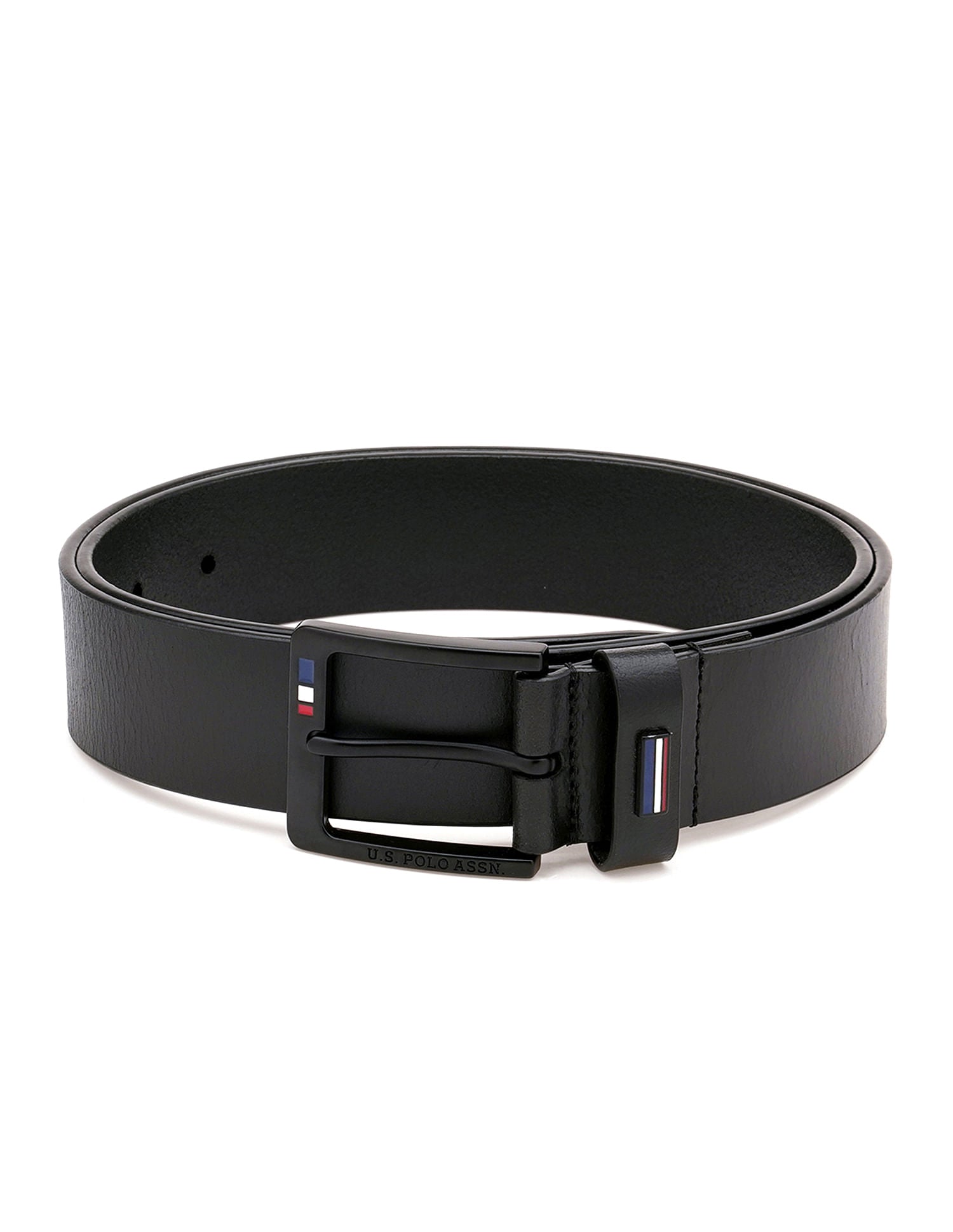 Men Lapp Leather Belt Black - U.S. POLO ASSN. | Large