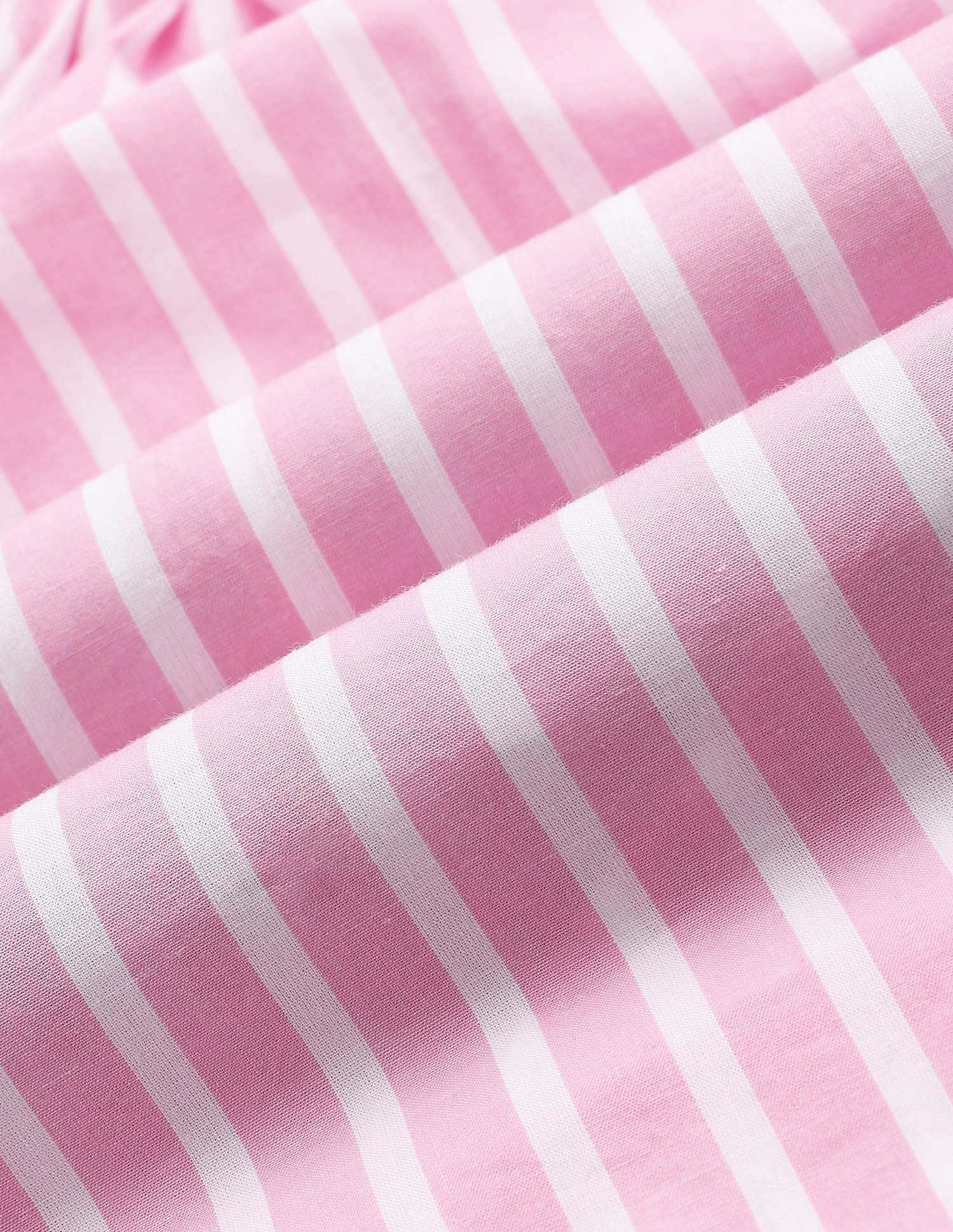 Girls Vertical Striped Shirt Dress Light Pink - U.S. POLO ASSN. | Large